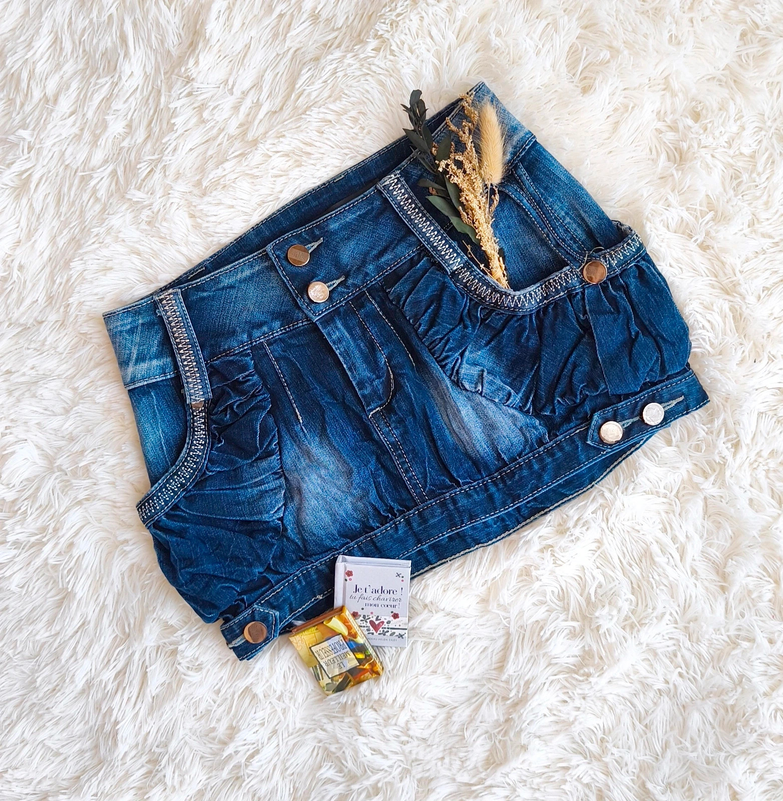 💙 jupe mini mini en jeans femme T36 💙