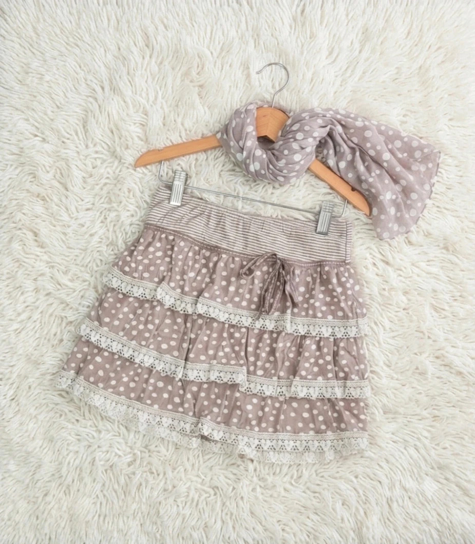 🤎 jupe à pois avec foulard assorti femme T36 🤎 – Cache Cache – taille Taille unique 3