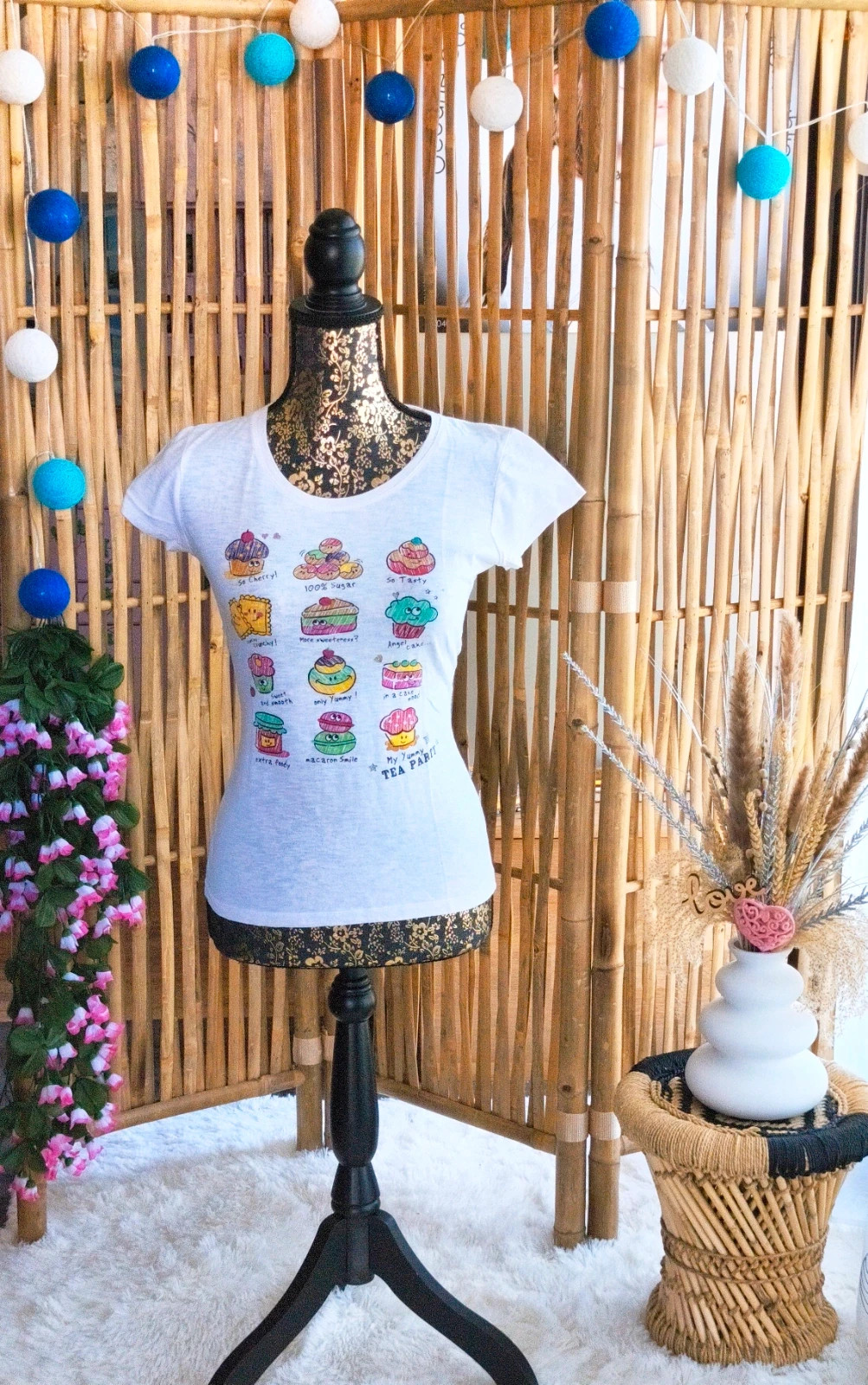 🤍 tee-shirt gourmand manches courtes femme T36 🤍