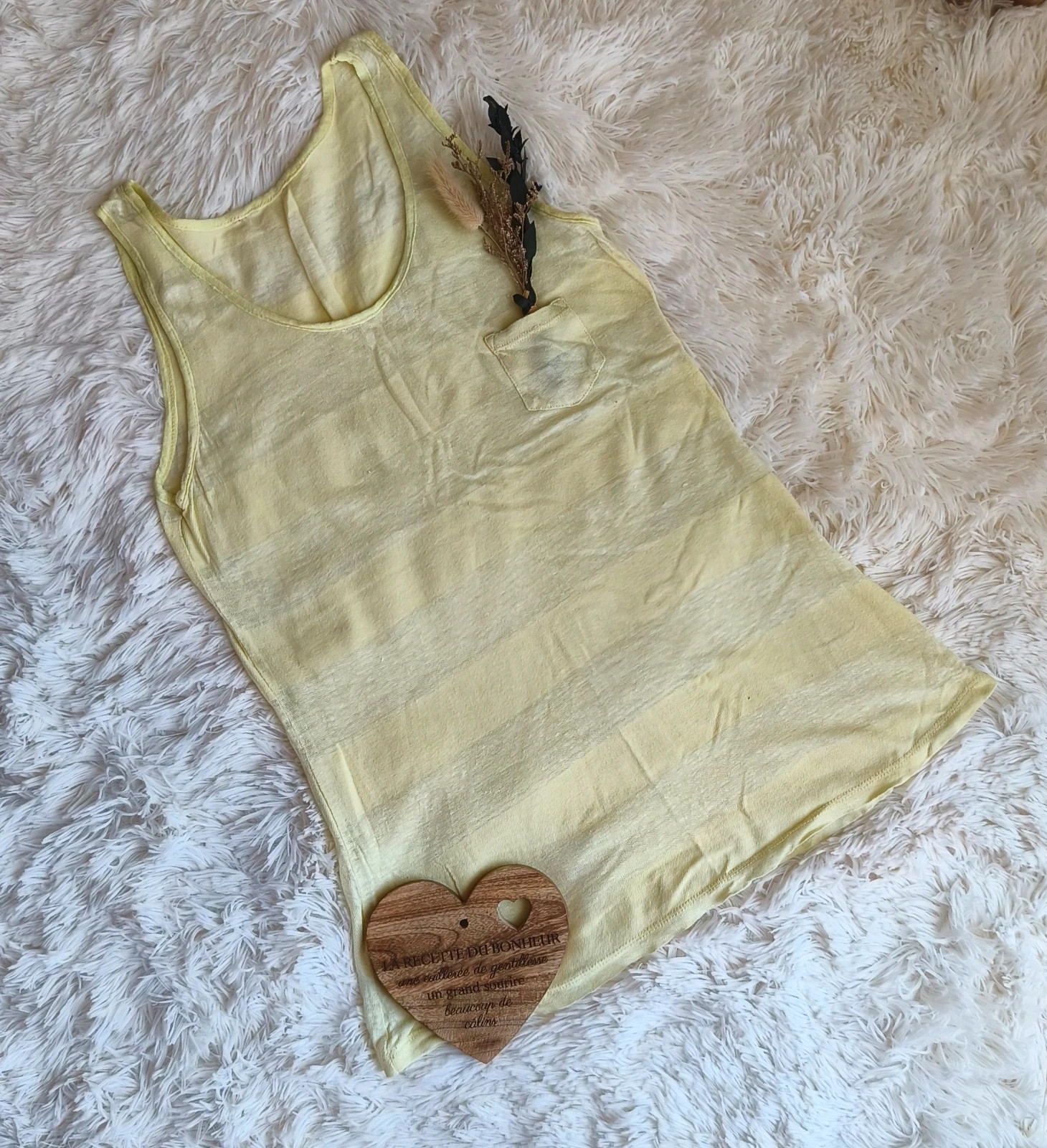 💛 débardeur jaune femme T36 💛 – Gémo – taille S 2