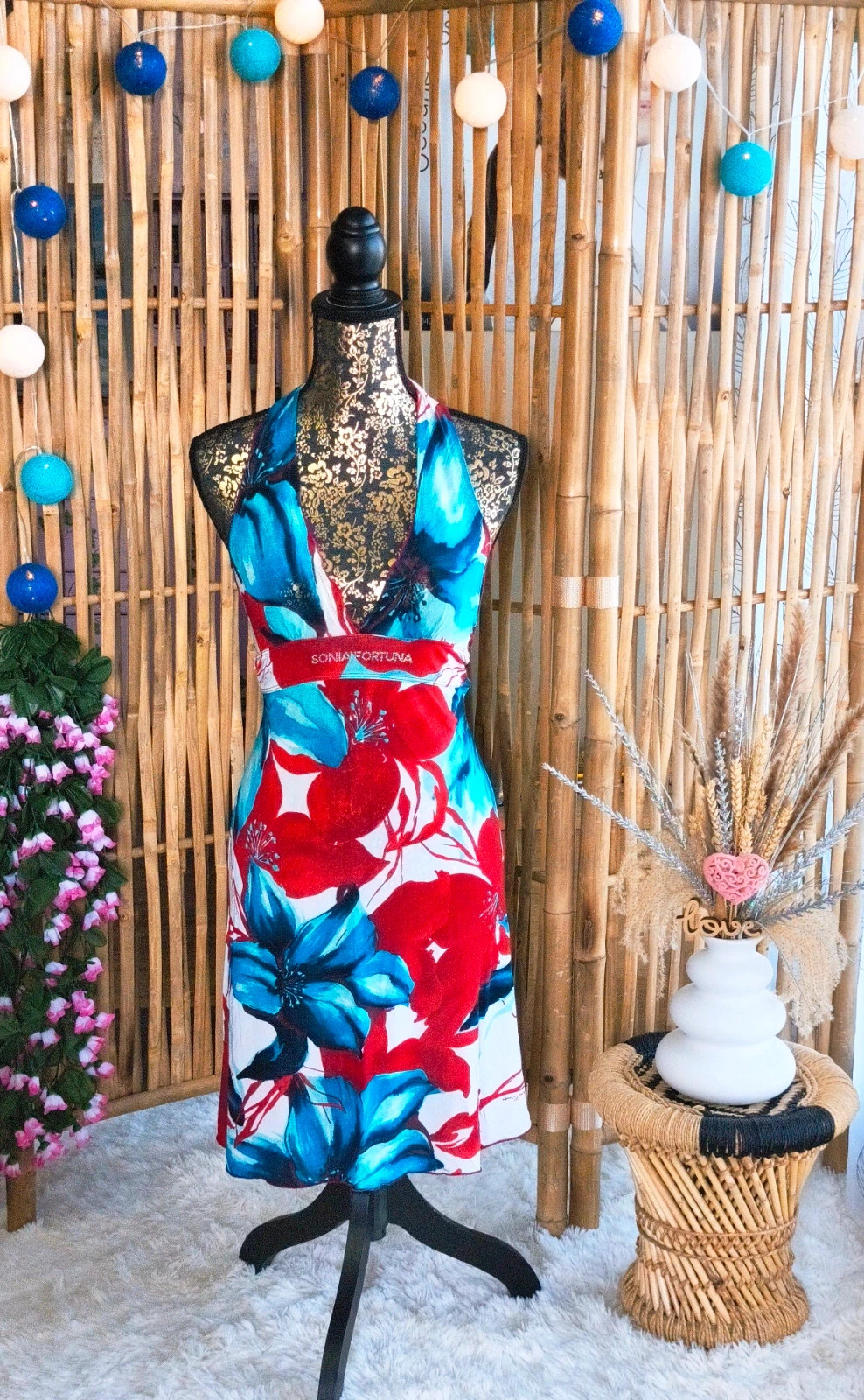 🩵 robe d'été fleuri du nue femme T36 🩵