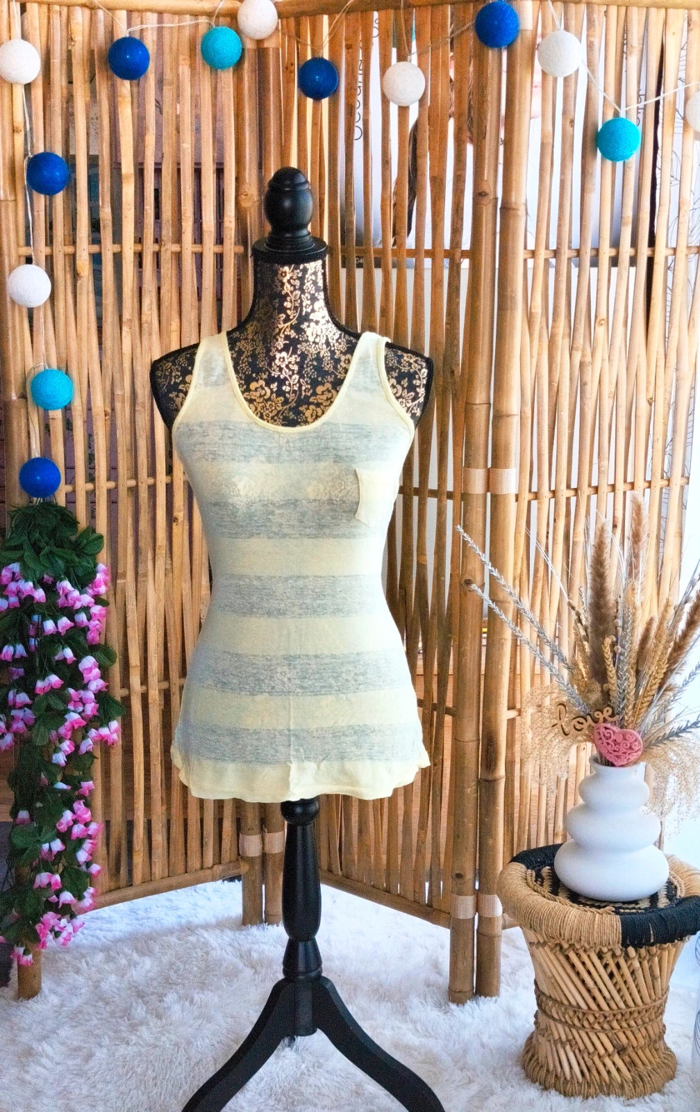 💛 débardeur jaune femme T36 💛