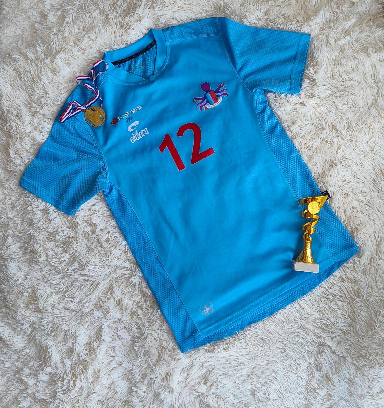 🩵 tee-shirt manches courtes de sport numéro 12 femme T38 🩵 – Eldera – taille M / 38 / 10 2