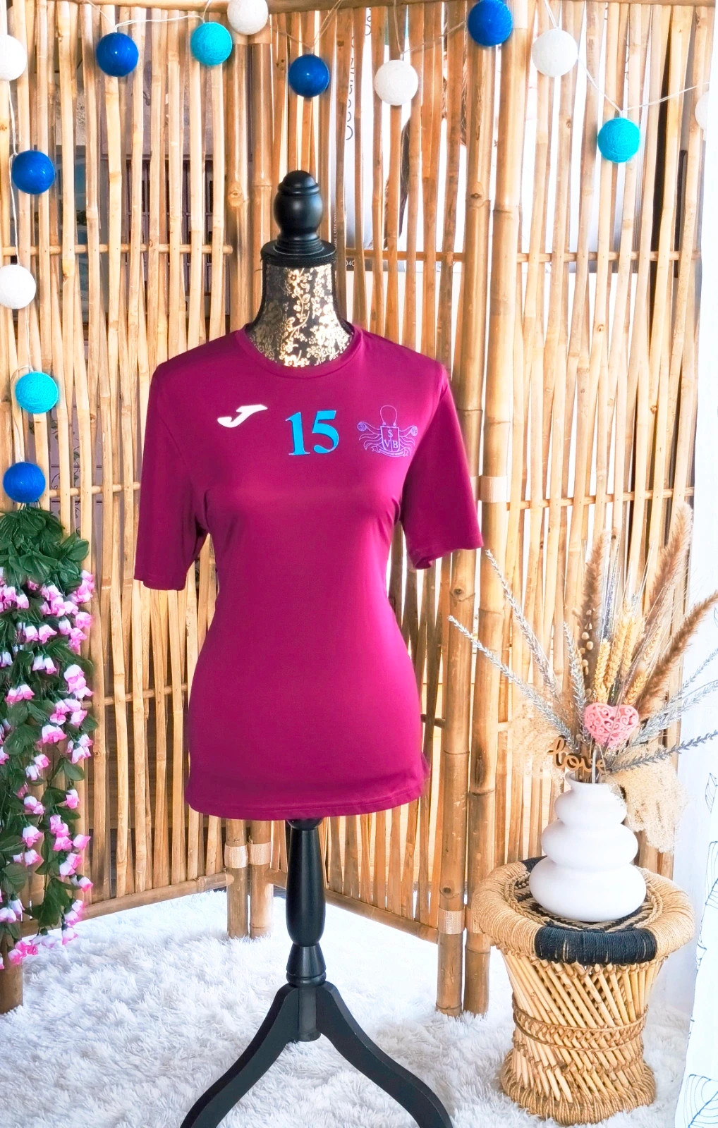💗 tee-shirt manches courtes de sport numéro 15 femme T38 💗
