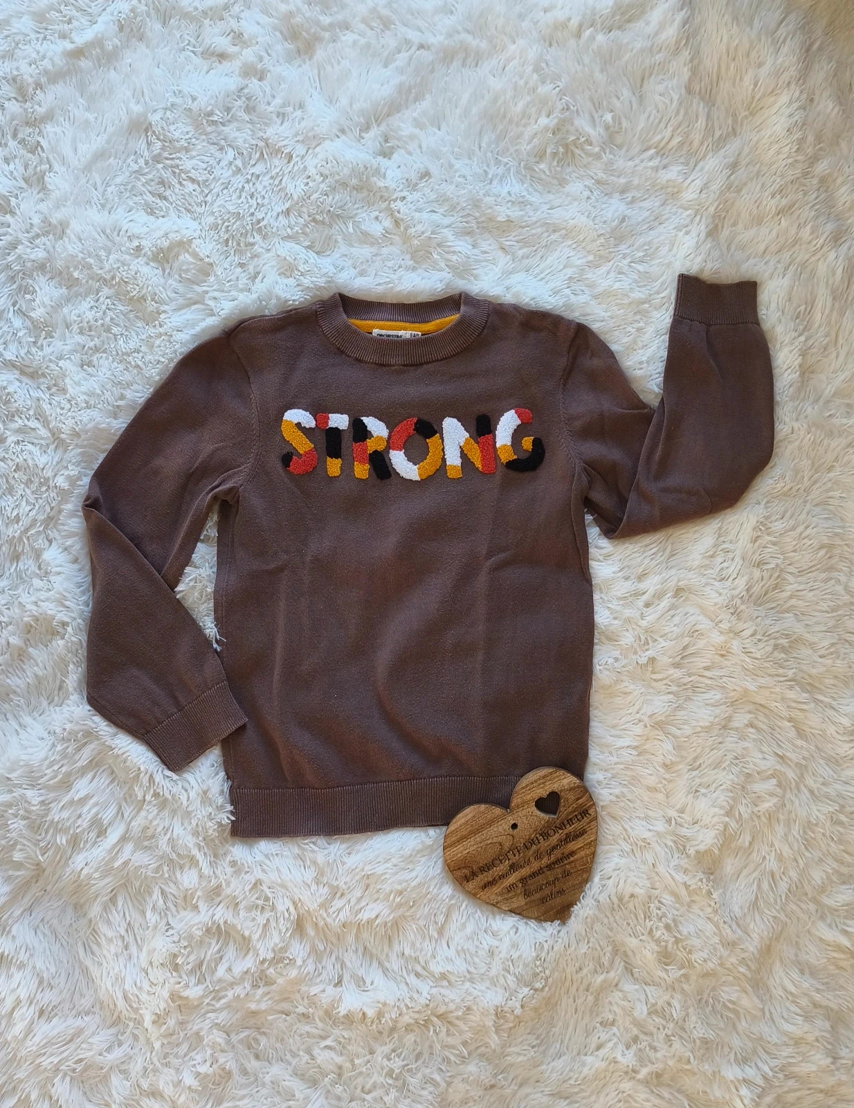 🤎 pull garçon strong neuf T8 ans 🤎