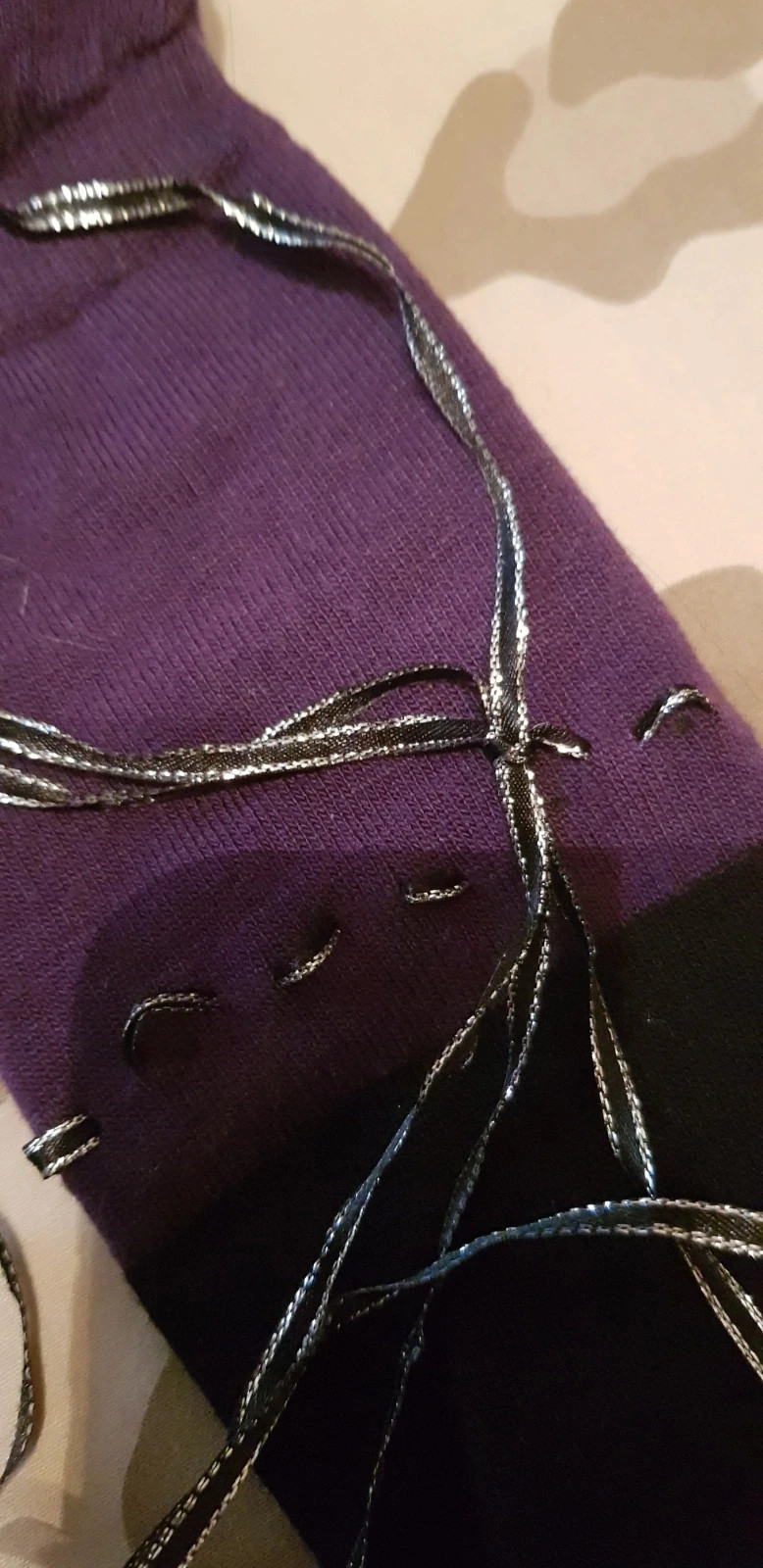 💜 chausettes montantes bicolore femme T36 💜 – Etam – taille S 3