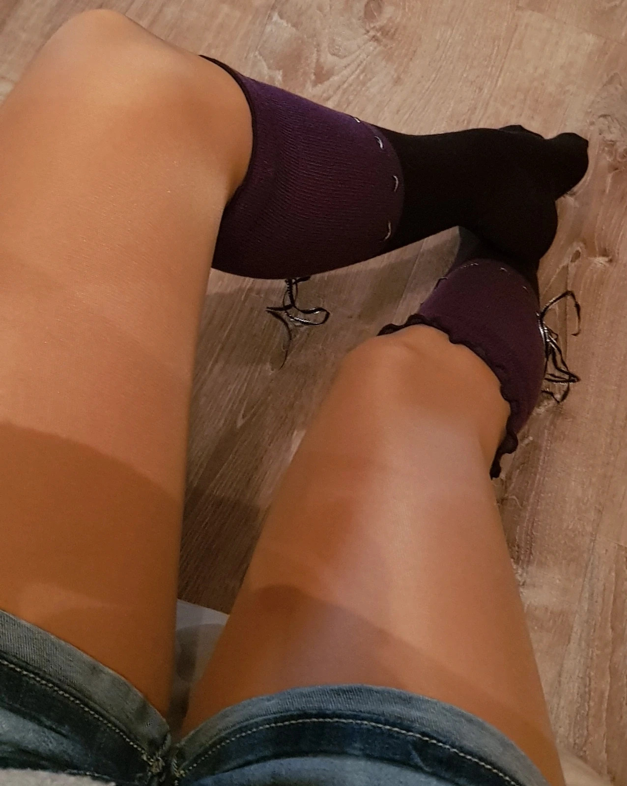 💜 chausettes montantes bicolore femme T36 💜 – Etam – taille S 2