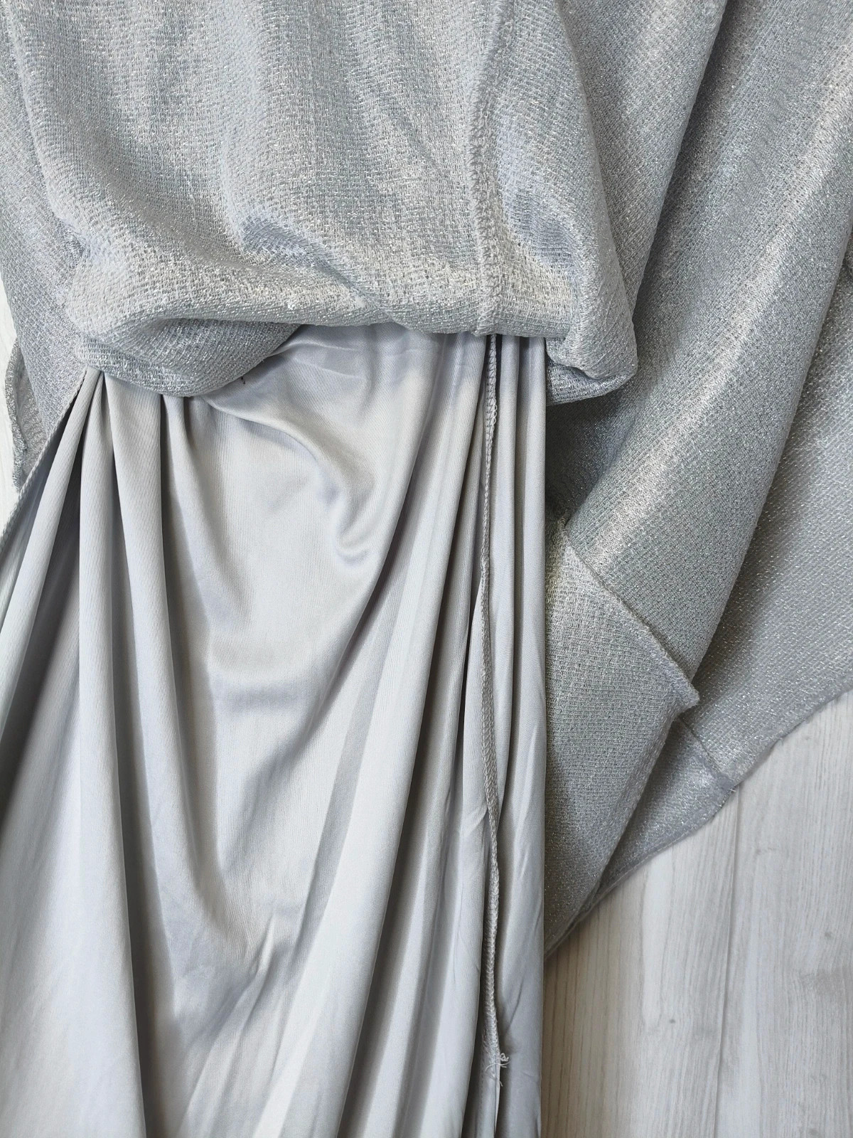Robe longue de soirée Bershka argentée à sequins – dos nu – M – degriffe – taille M / 38 / 10 5