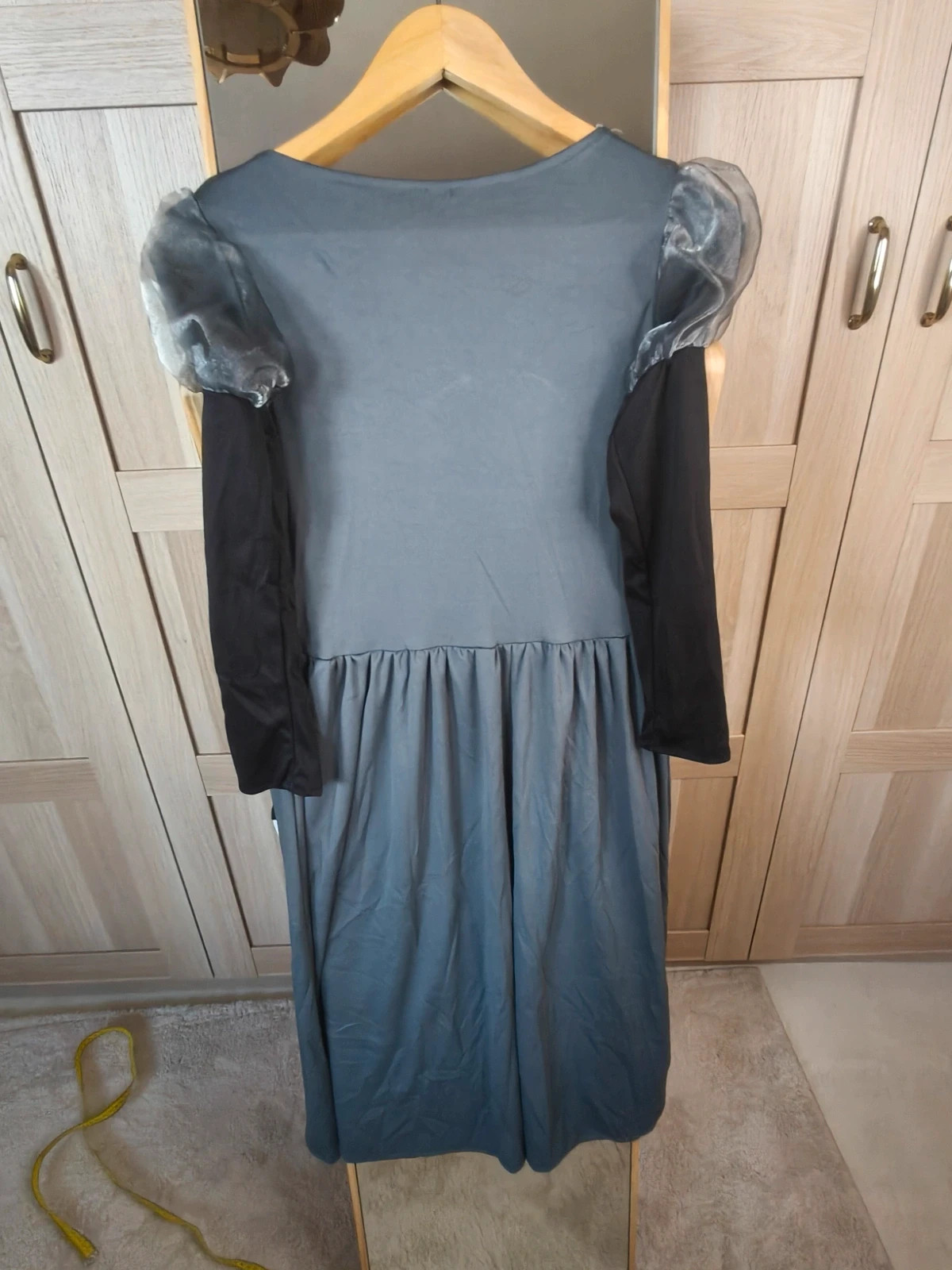 Déguisement Halloween fille robe squelette fantôme gris noir – env. 10/12 ans – aucune – taille 10 ans / 140 cm 4