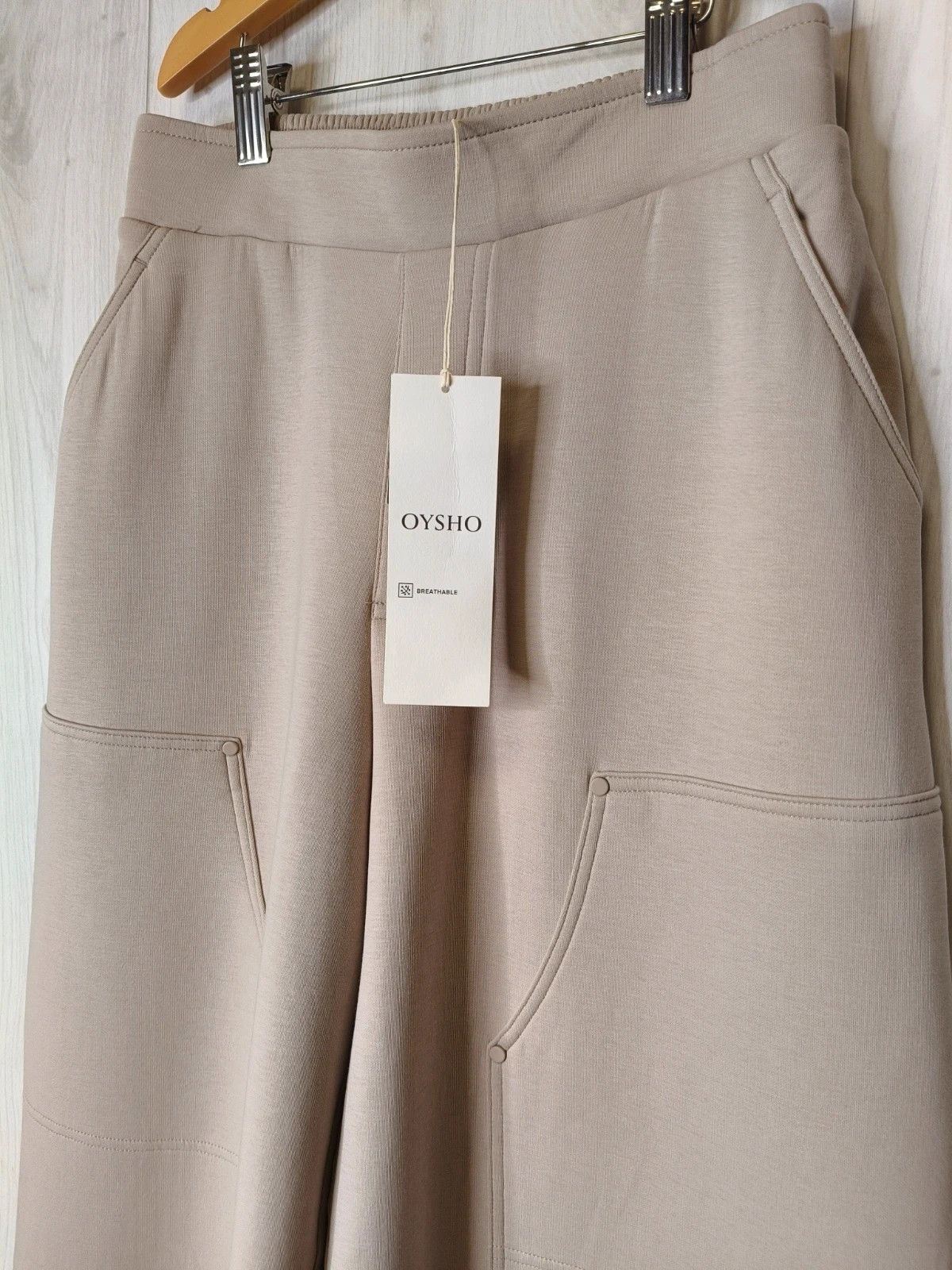 OYSHO Pantalon large style cargo beige – XS /S – Neuf avec étiquette – Zara – taille XS / 34 / 6 2