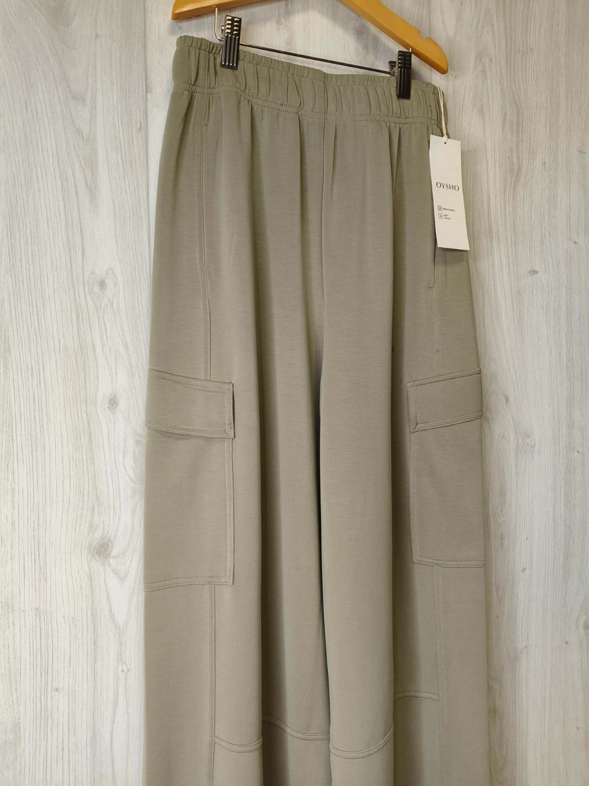 OYSHO Pantalon cargo Soft Touch modal kaki gris – XS/S – Neuf – Oysho – taille XS / 34 / 6 2