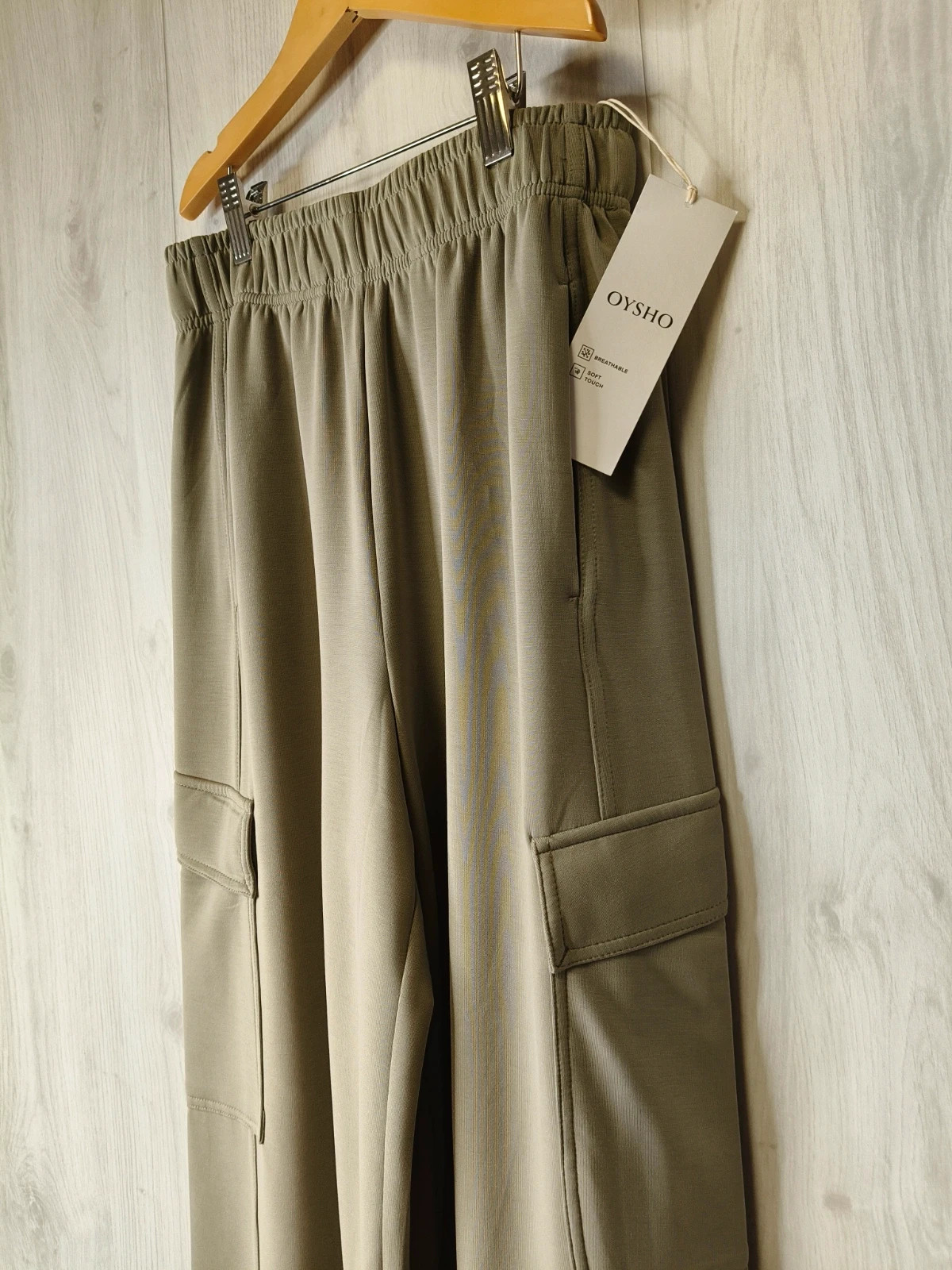OYSHO Pantalon cargo Soft Touch modal kaki gris – XS/S – Neuf – Oysho – taille XS / 34 / 6 3