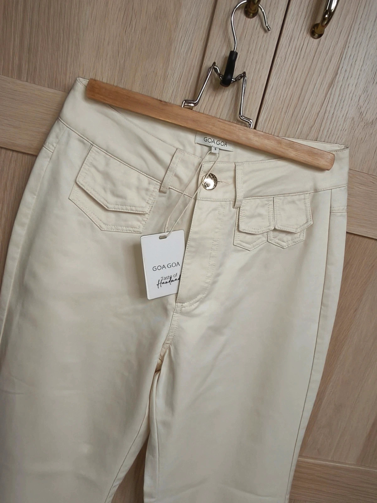 Pantalon GOA GOA écru taille haute flare / patte d’éléphant – neuf avec étiquette – Goa Goa – taille S / 36 / 8 3
