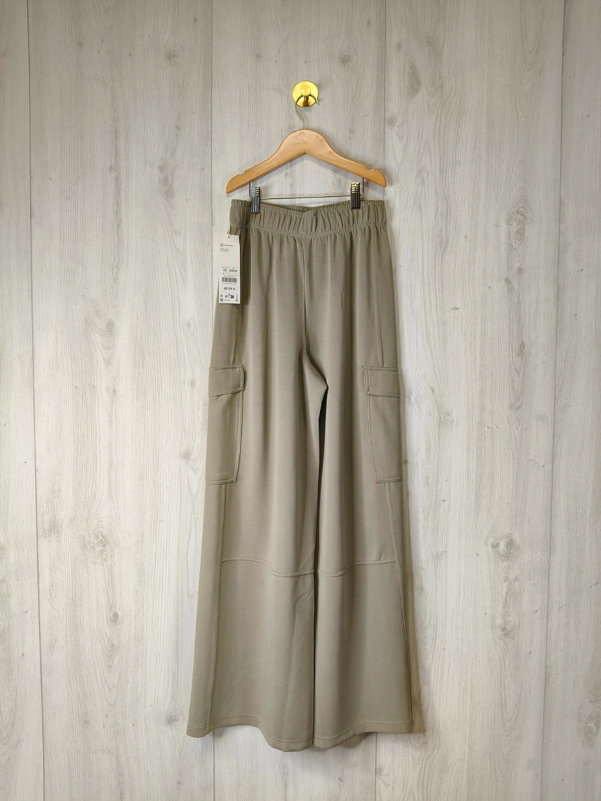 OYSHO Pantalon cargo Soft Touch modal kaki gris – XS/S – Neuf – Oysho – taille XS / 34 / 6 4