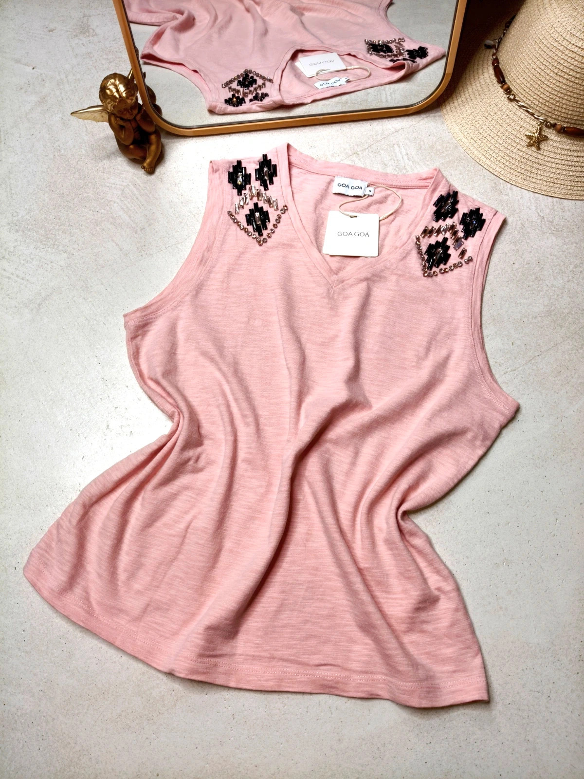 Top en coton "Goa Goa" avec strass S neuf – Goa Goa – taille S / 36 / 8 4