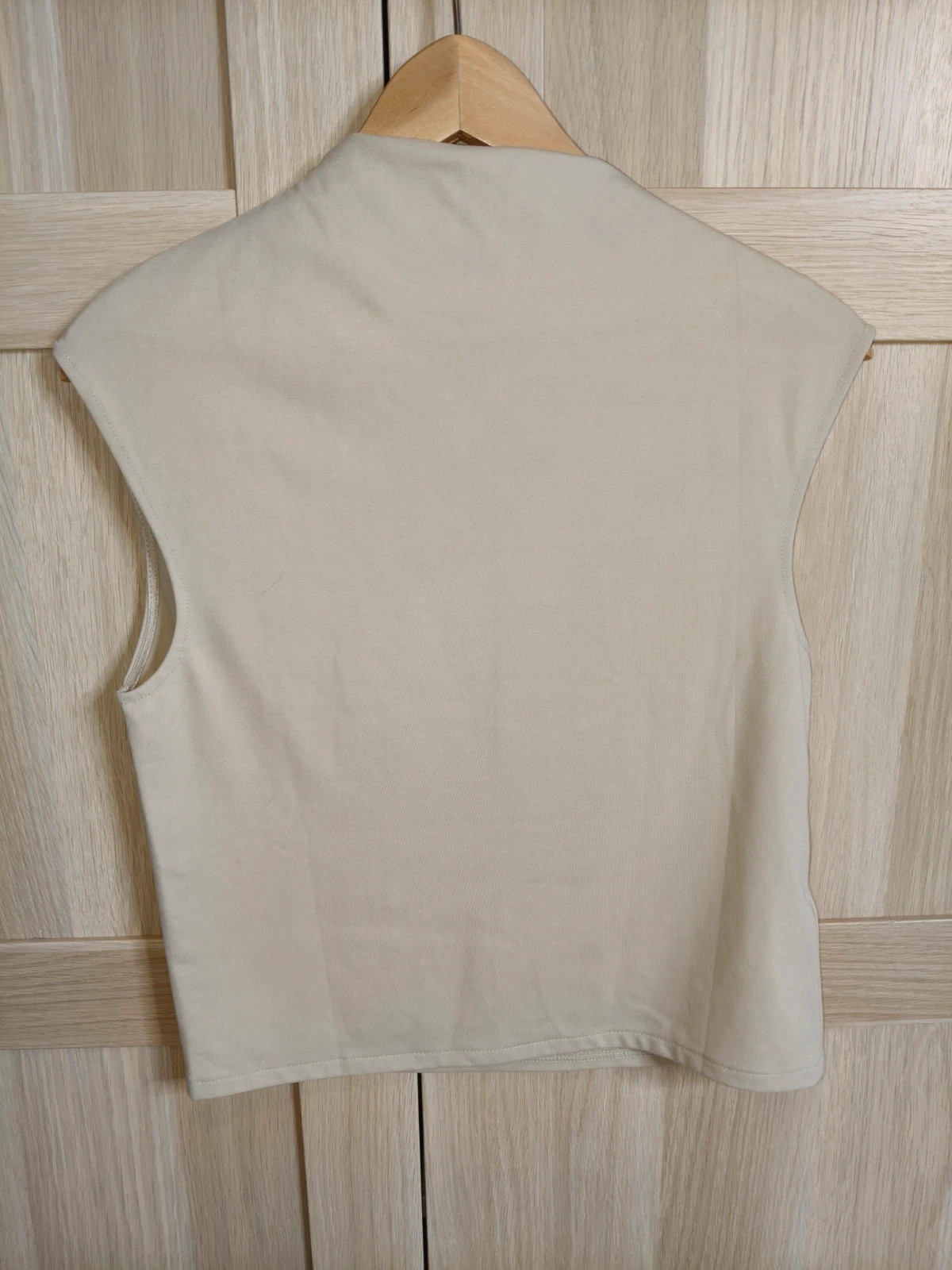 Top Mango écru col montant – XS – Mango – taille XS / 34 / 6 3
