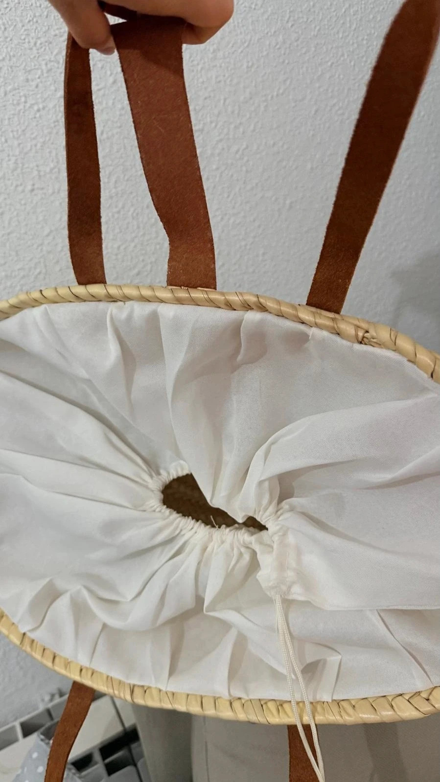 Beach straw bag basket with leather Panier / Nacelle cuir – The Genuine Leather 2