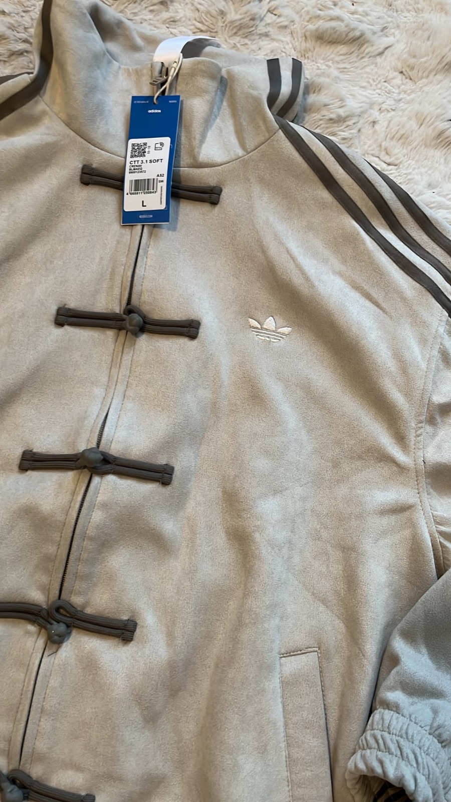 Veste Adidas nouvel an chinois Beige Striped Track Jacket 2