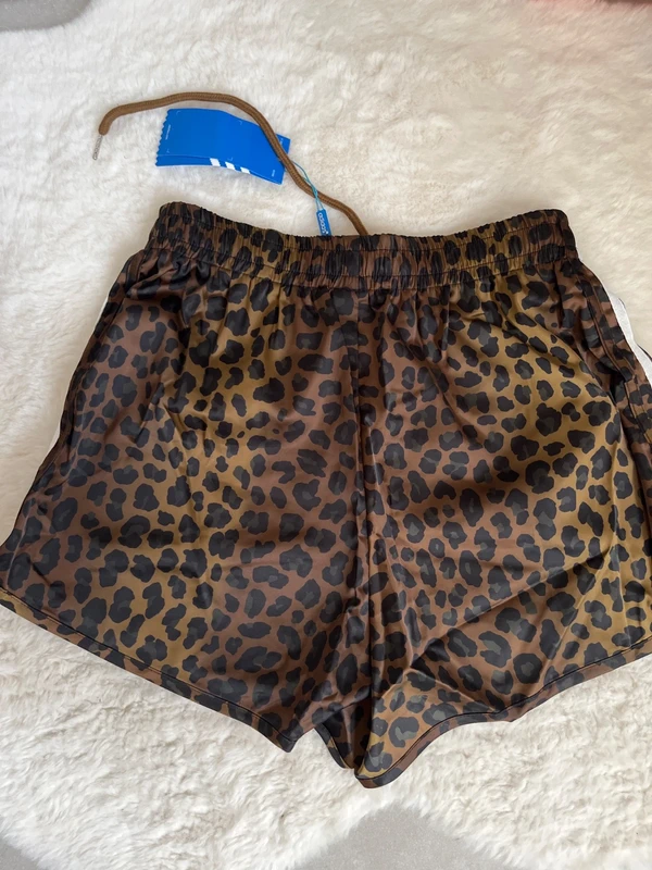 Adidas Leopard Print Shorts Brown size M 2