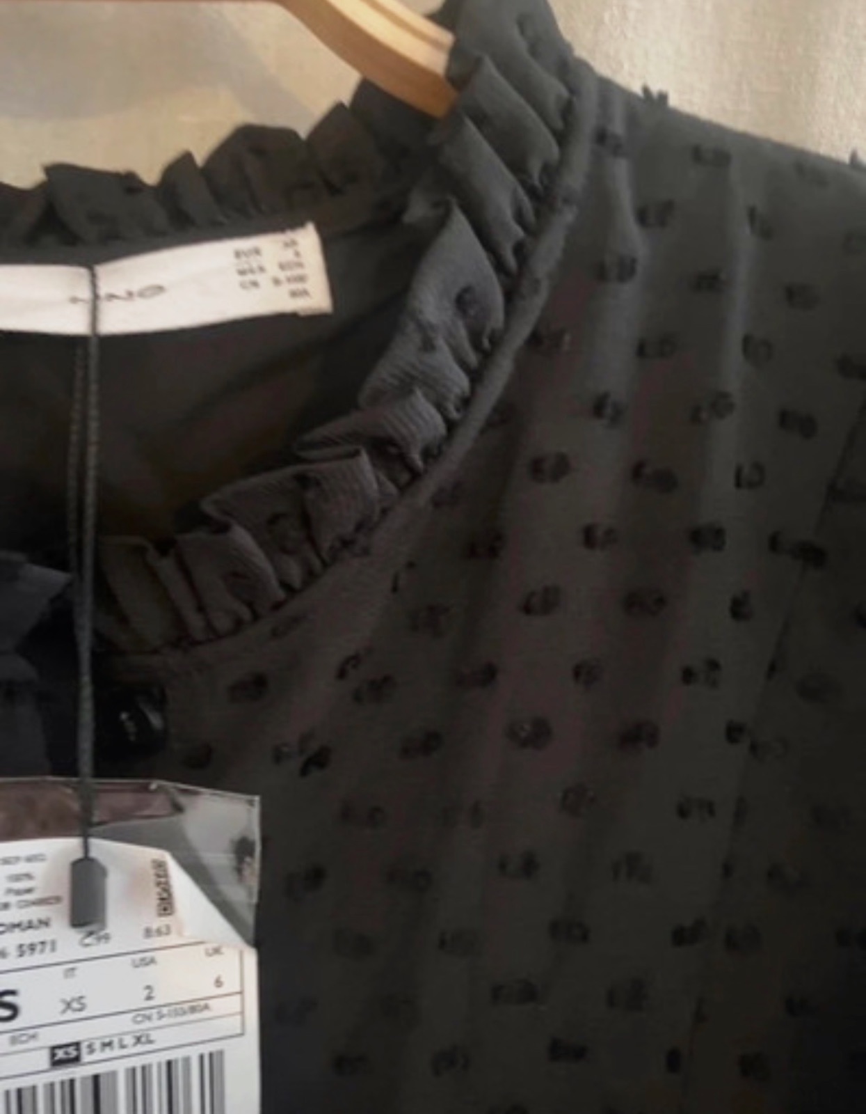 Robe noir mango XS 34 fluide automne hiver – Mango – taille XS 3