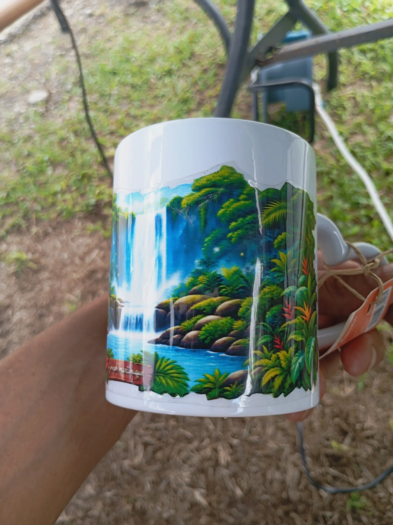 Mug personnalisable photo du mur prise dans le village de Saint-Joseph 97212