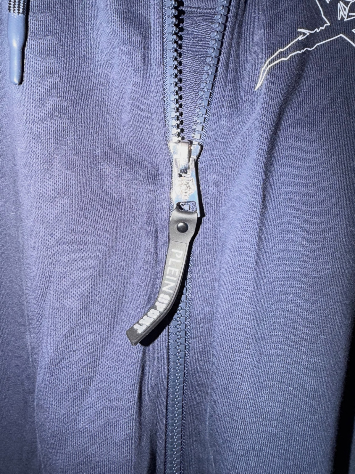 Sweat à capuche zippé Plein Sport bleu marine – Plein Sport – taille XXL 4