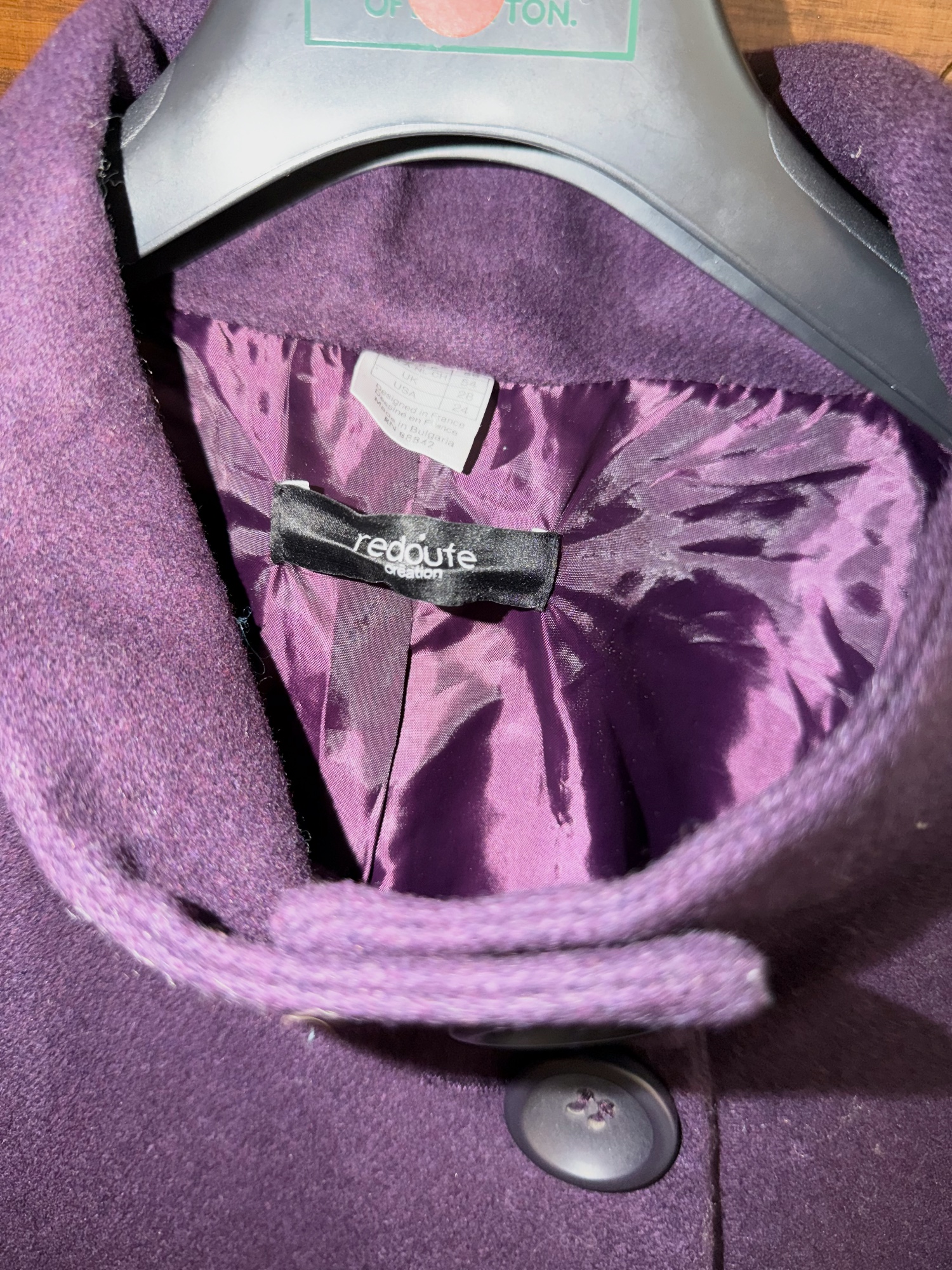 Manteau long violet La Redoute Creation – La Redoute Creation – taille L