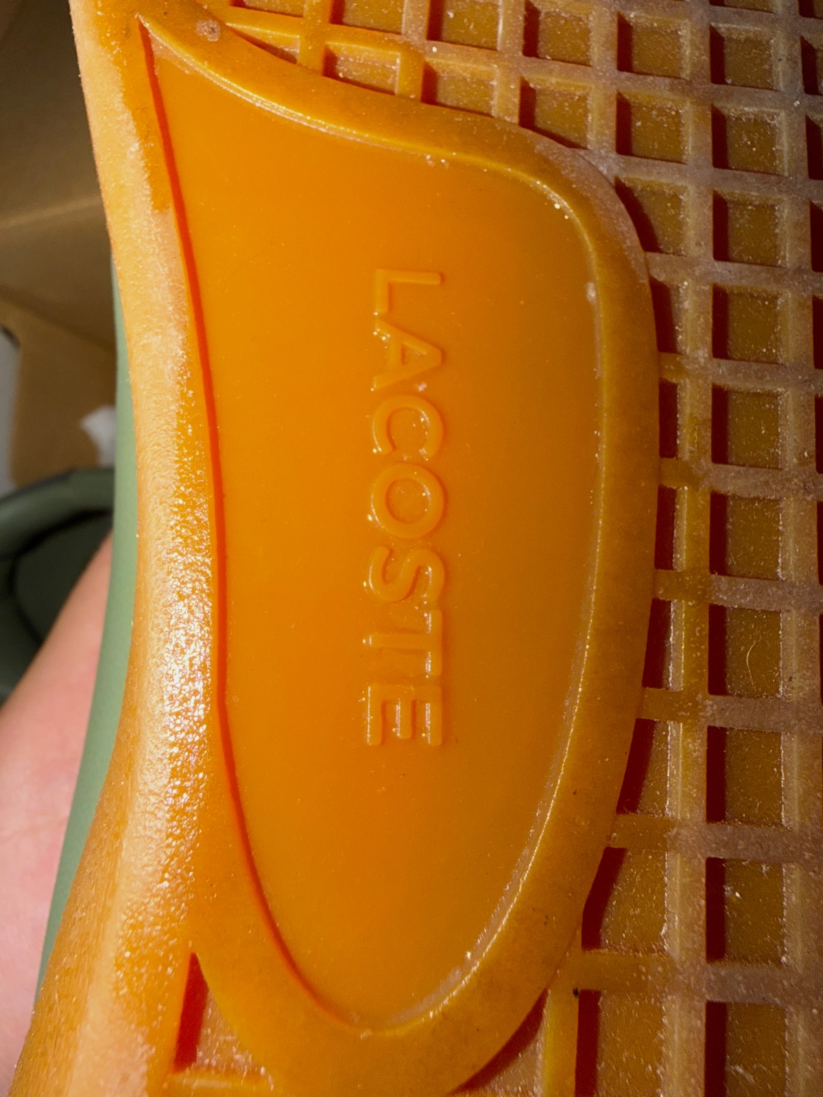 Baskets en cuir vert Lacoste – Lacoste – taille EU 43 4