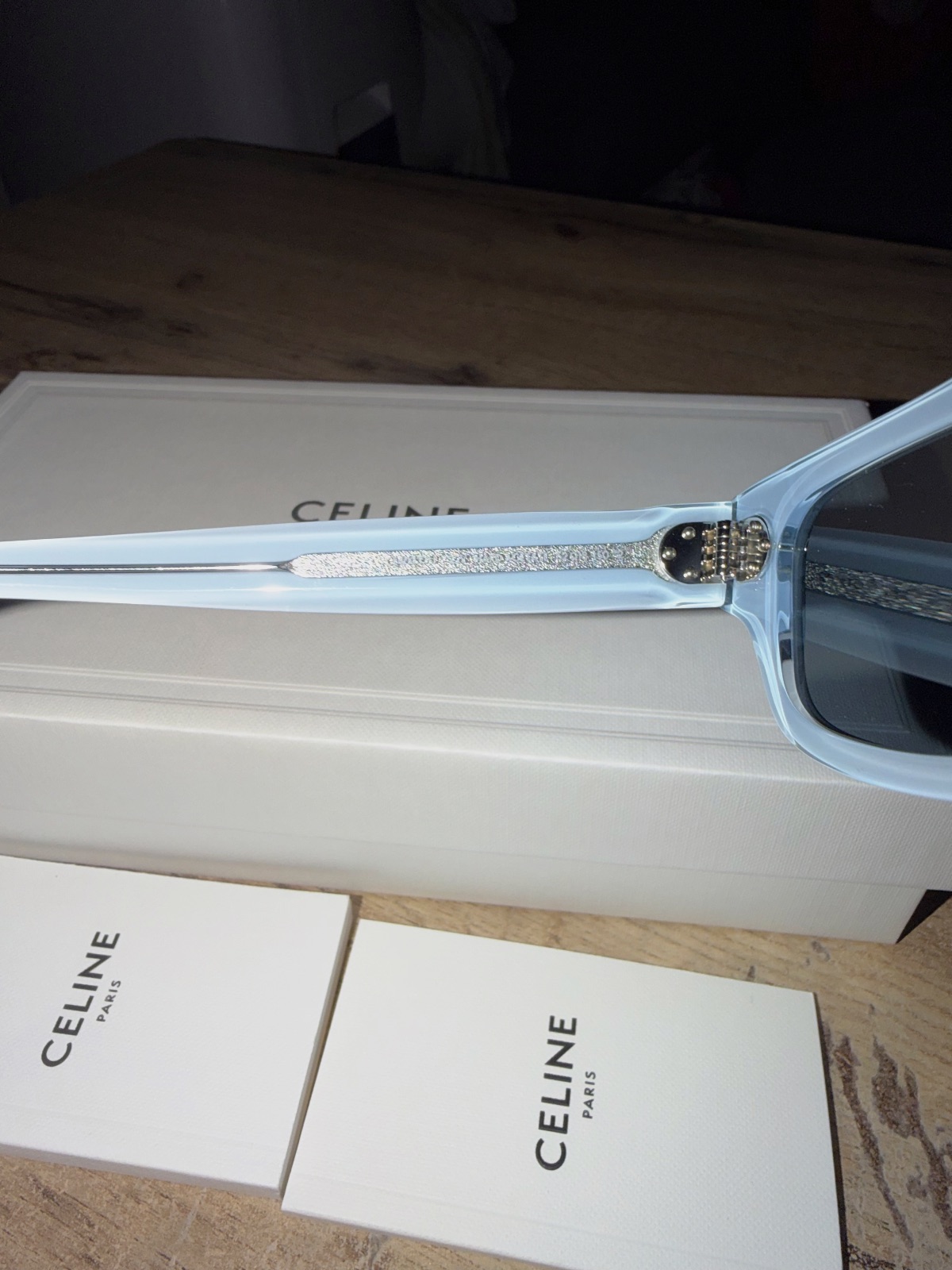 Lunettes de soleil Celine blanches avec étui – Celine – taille Taille unique 4