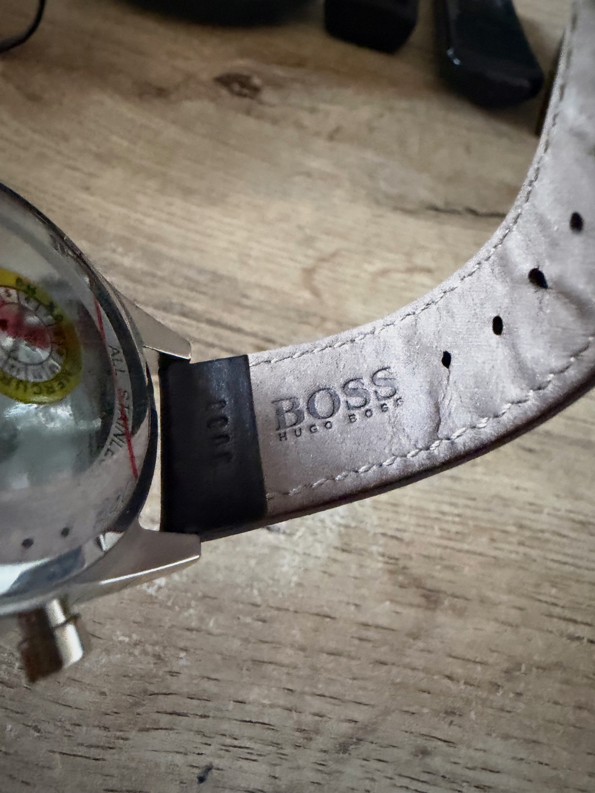 Montre chronographe Hugo Boss bracelet cuir noir – Hugo Boss – taille Taille unique 5