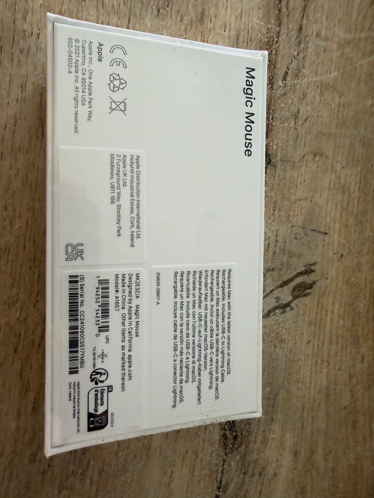 Souris sans fil Apple Magic Mouse blanche – Apple 2