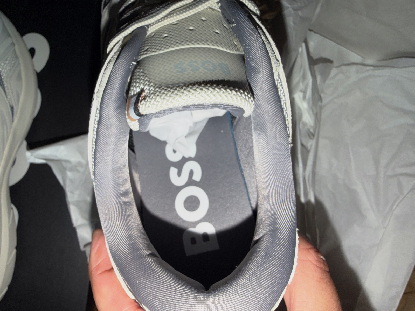 Baskets sneakers Boss beige et gris – Hugo Boss – taille EU 43 5