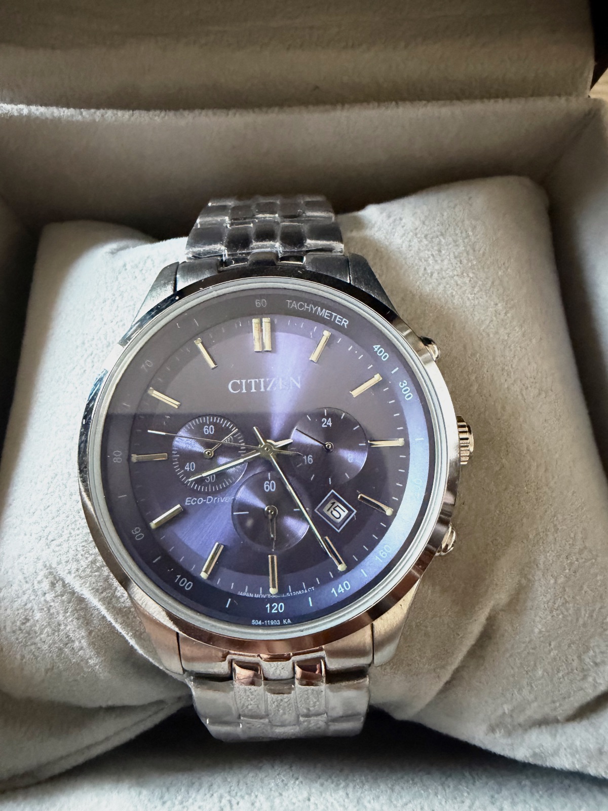 Montre Citizen Eco-Drive chronographe cadran bleu – Citizen – taille L 3