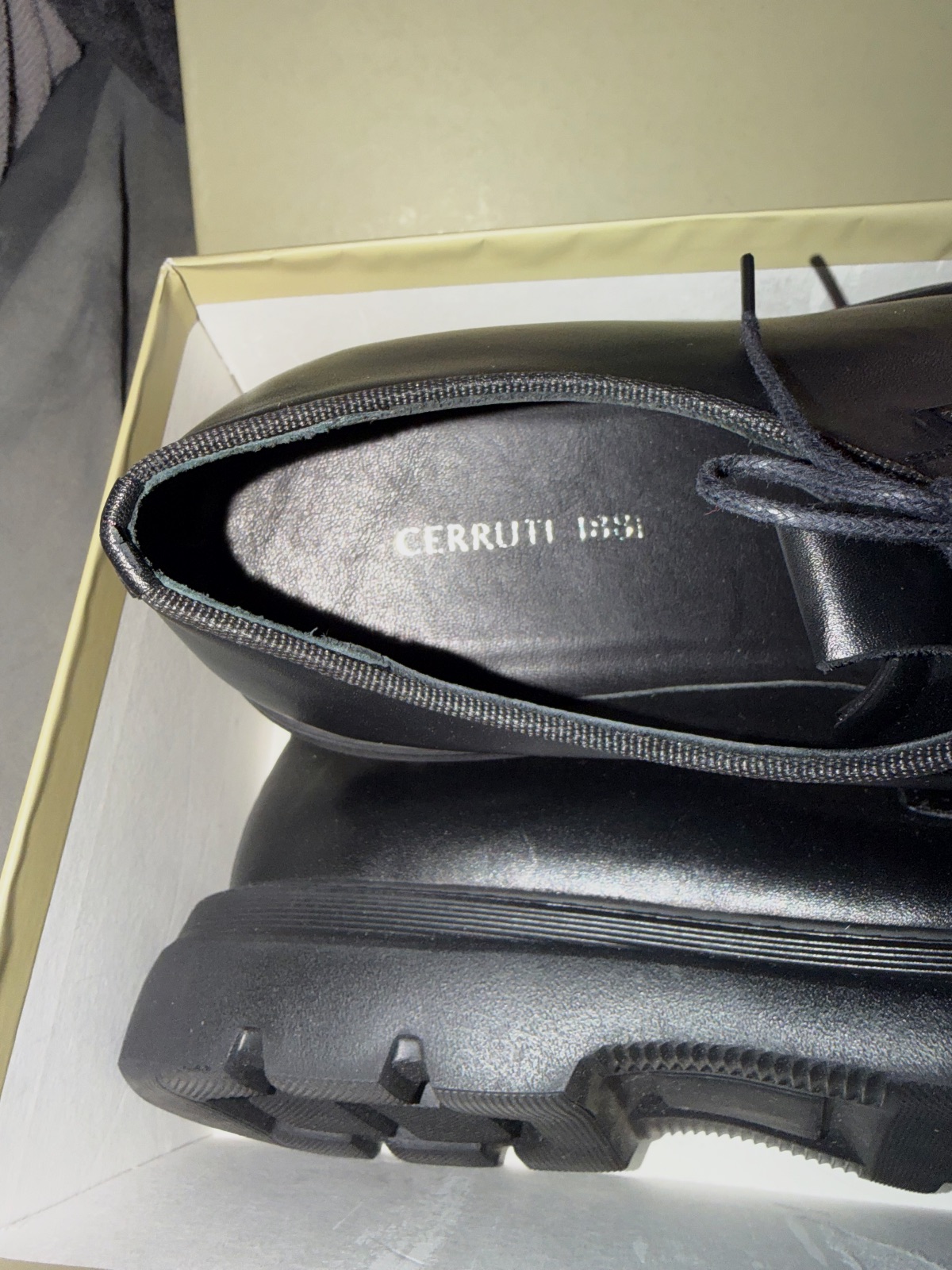 Mocassins derbies en cuir noir Cerruti 1881 – Cerruti 1881 – taille EU 43 3