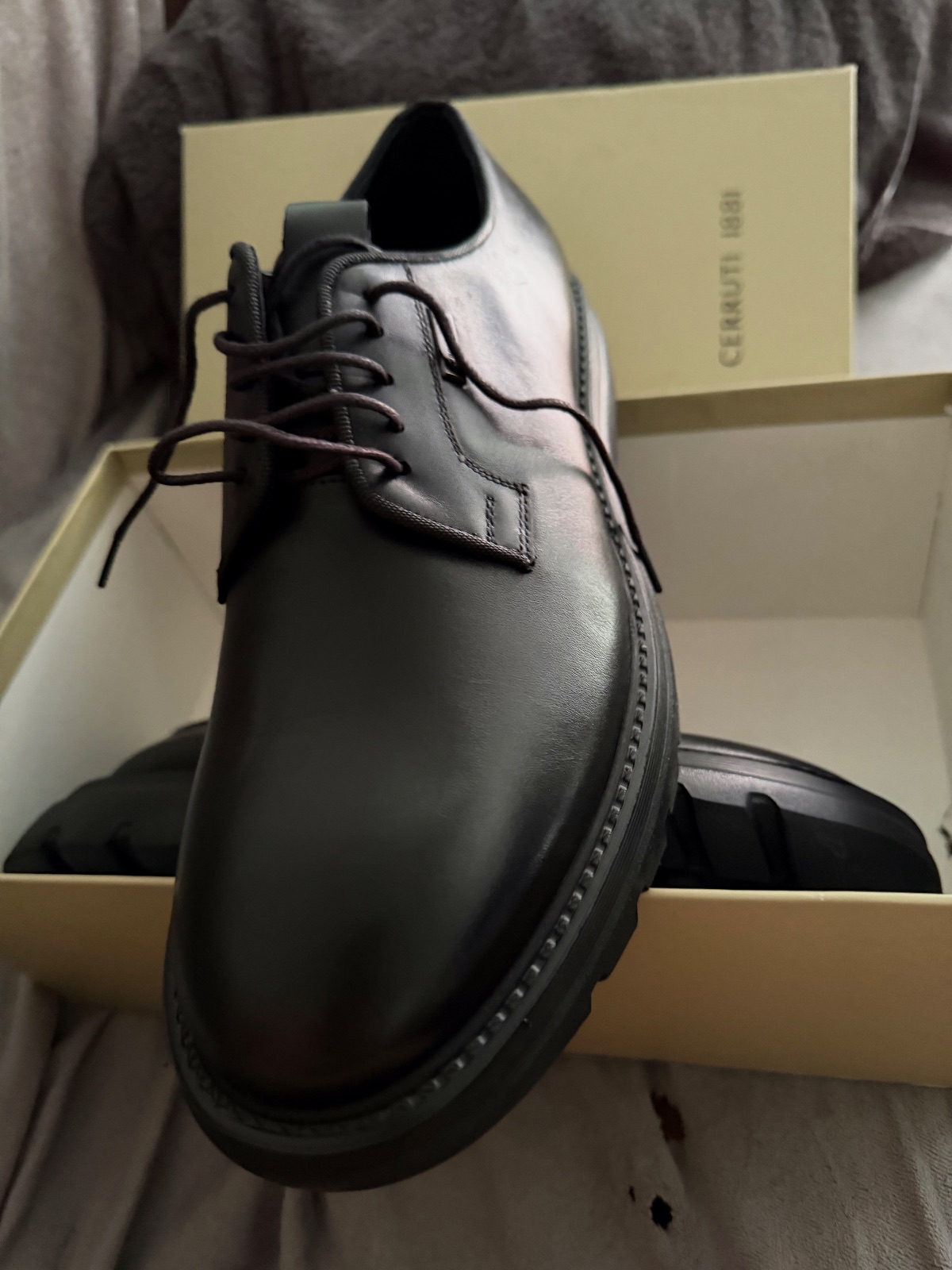 Mocassins derbies en cuir noir Cerruti 1881 – Cerruti 1881 – taille EU 43 4