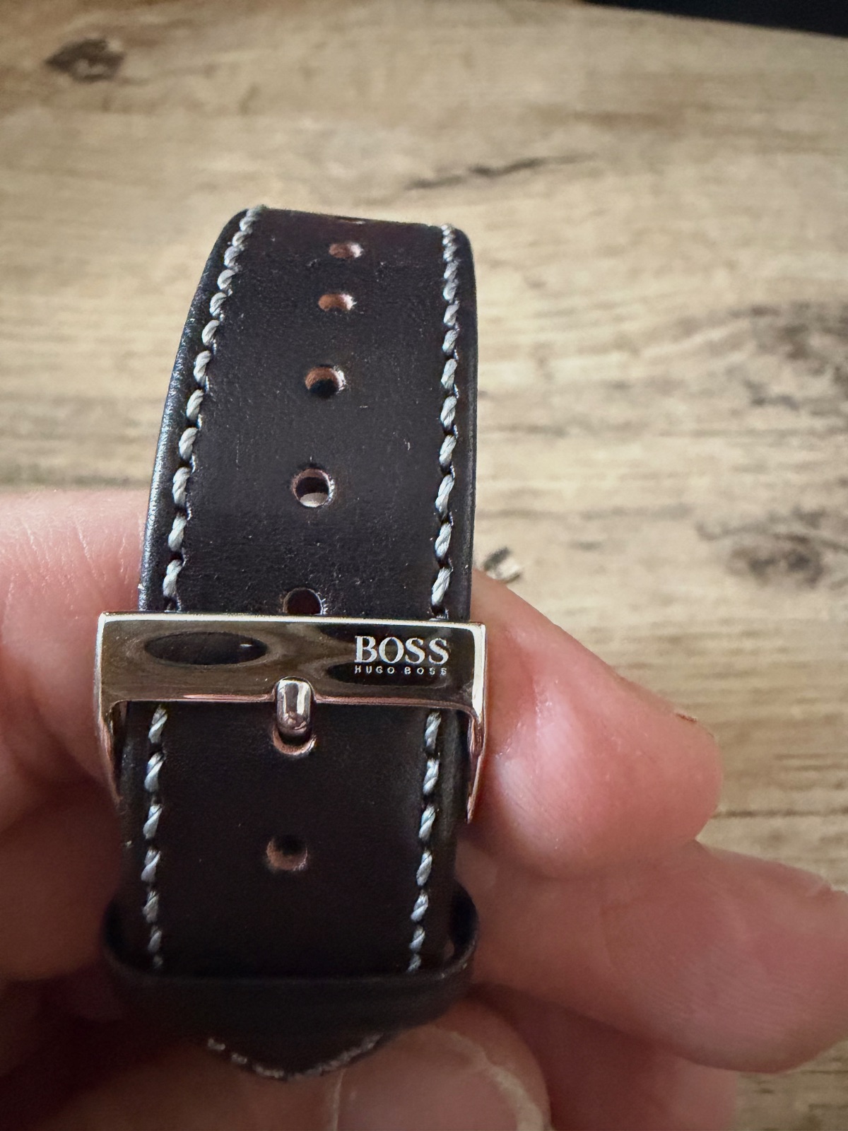 Montre chronographe Hugo Boss bracelet cuir noir – Hugo Boss – taille Taille unique 4