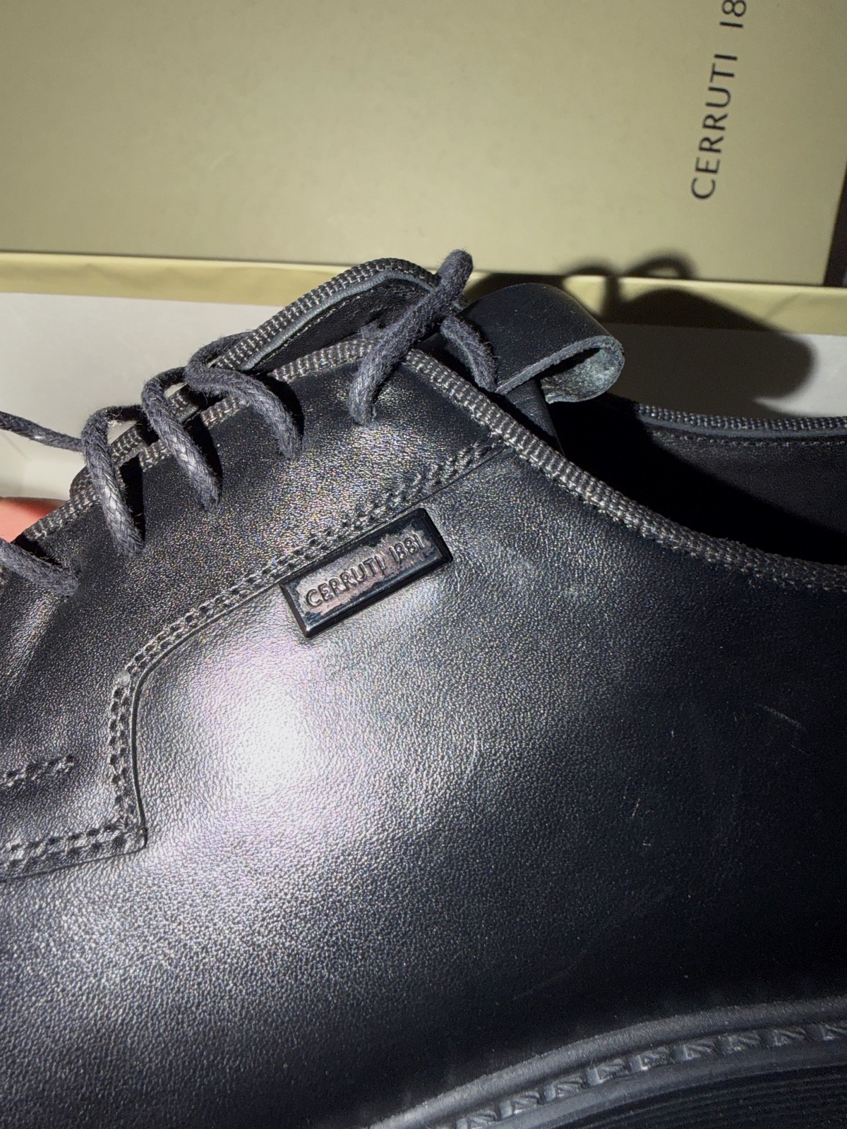Mocassins derbies en cuir noir Cerruti 1881 – Cerruti 1881 – taille EU 43 5