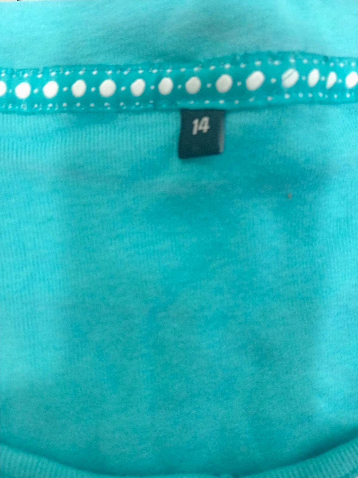 Camiseta Azul Turquesa con Escote en V y Detalles – Talla 14 – taille 14 ans / 164 cm 3