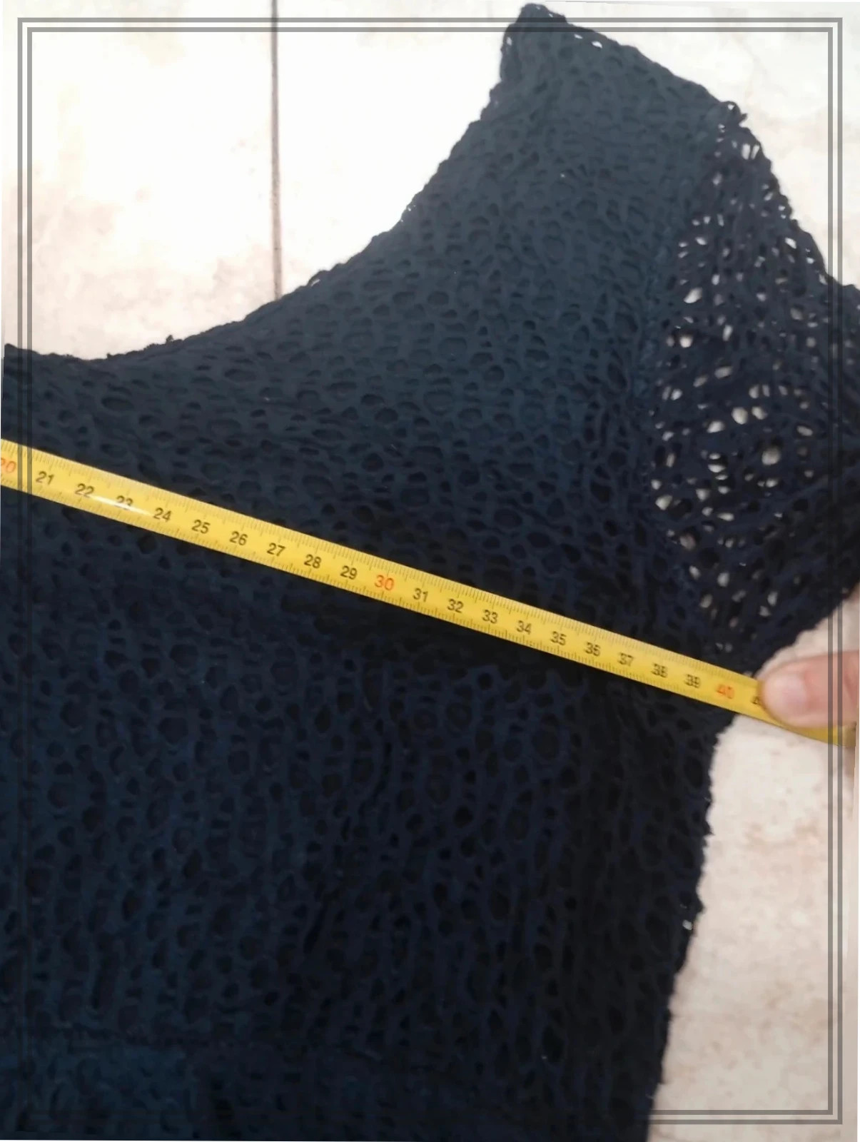 Vestido azul de Punto Calado / manga larga con agujeros – sin marca – taille Taille unique 2