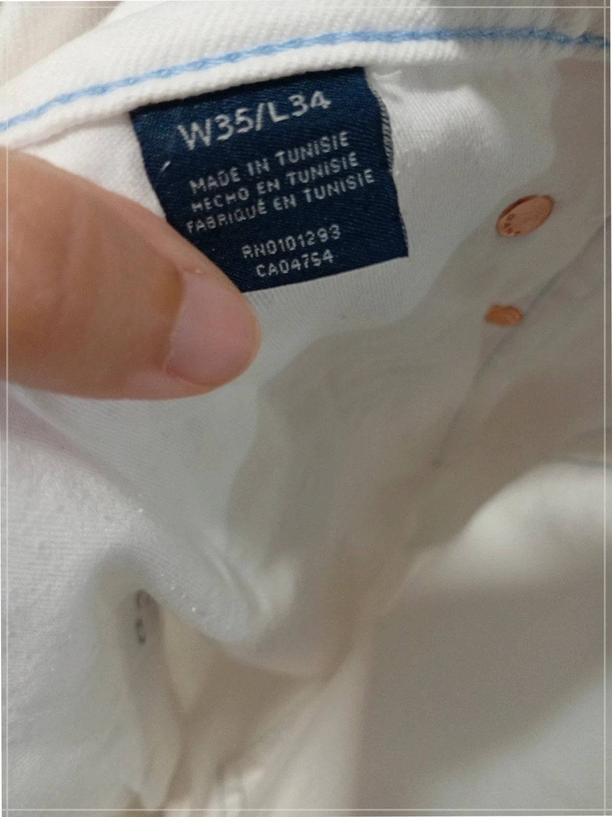 Vaqueros Blancos GAnT - Talla W35/L34 46 cm cintura – GANT – taille XL 3