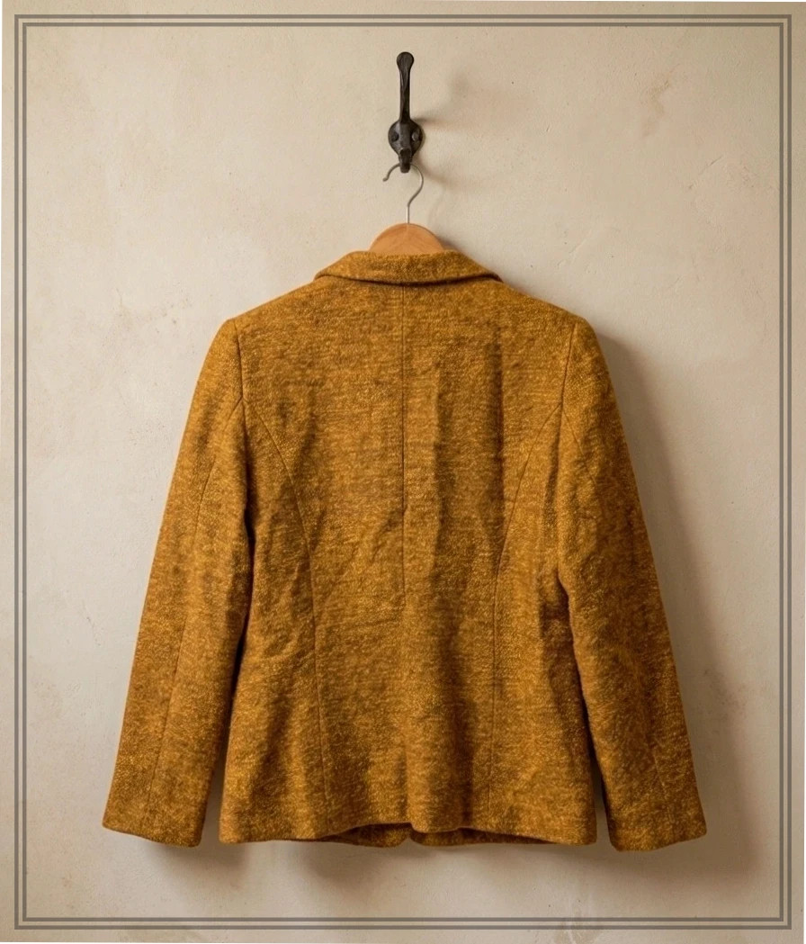 Chaqueta Americana Vintage Carolina Merino - Talla 46 Mostaza – Carolina Merino – taille XXXL / 46 / 18 2