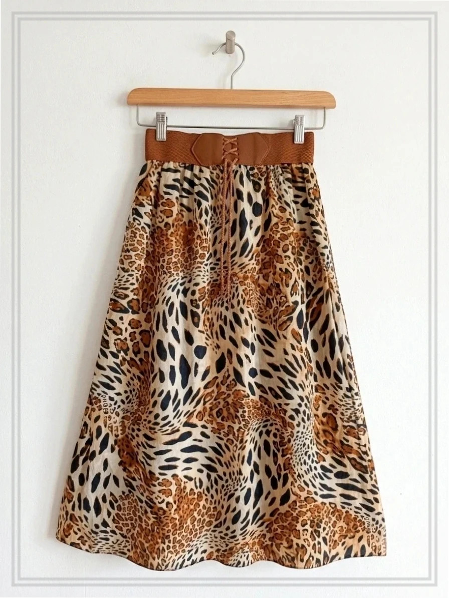 Falda Larga De Leopardo talla Única (M-XL – taille Taille unique