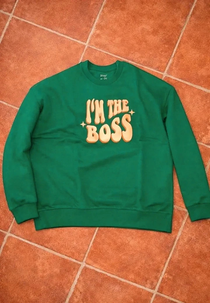 Sudadera Verde "I'm The Boss" - Mr. Wonderful – Mr Wonderful – taille L / 40 / 12 2