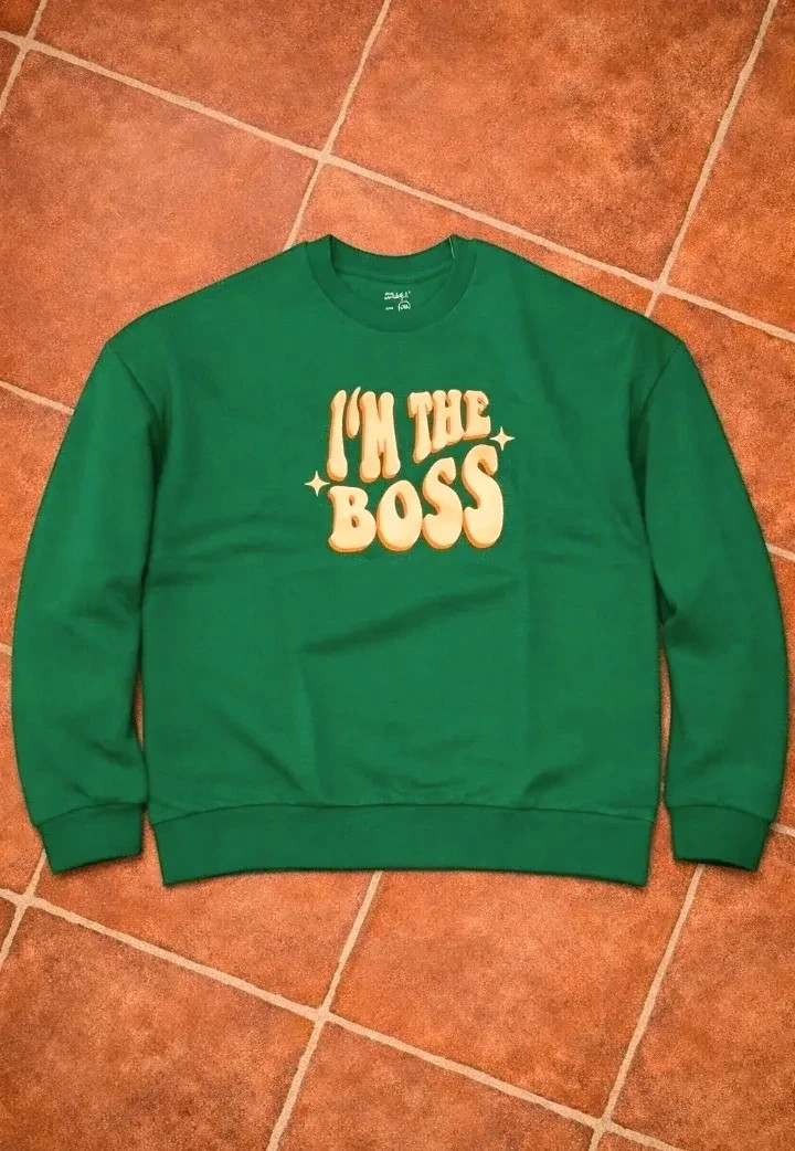 Sudadera Verde "I'm The Boss" - Mr. Wonderful