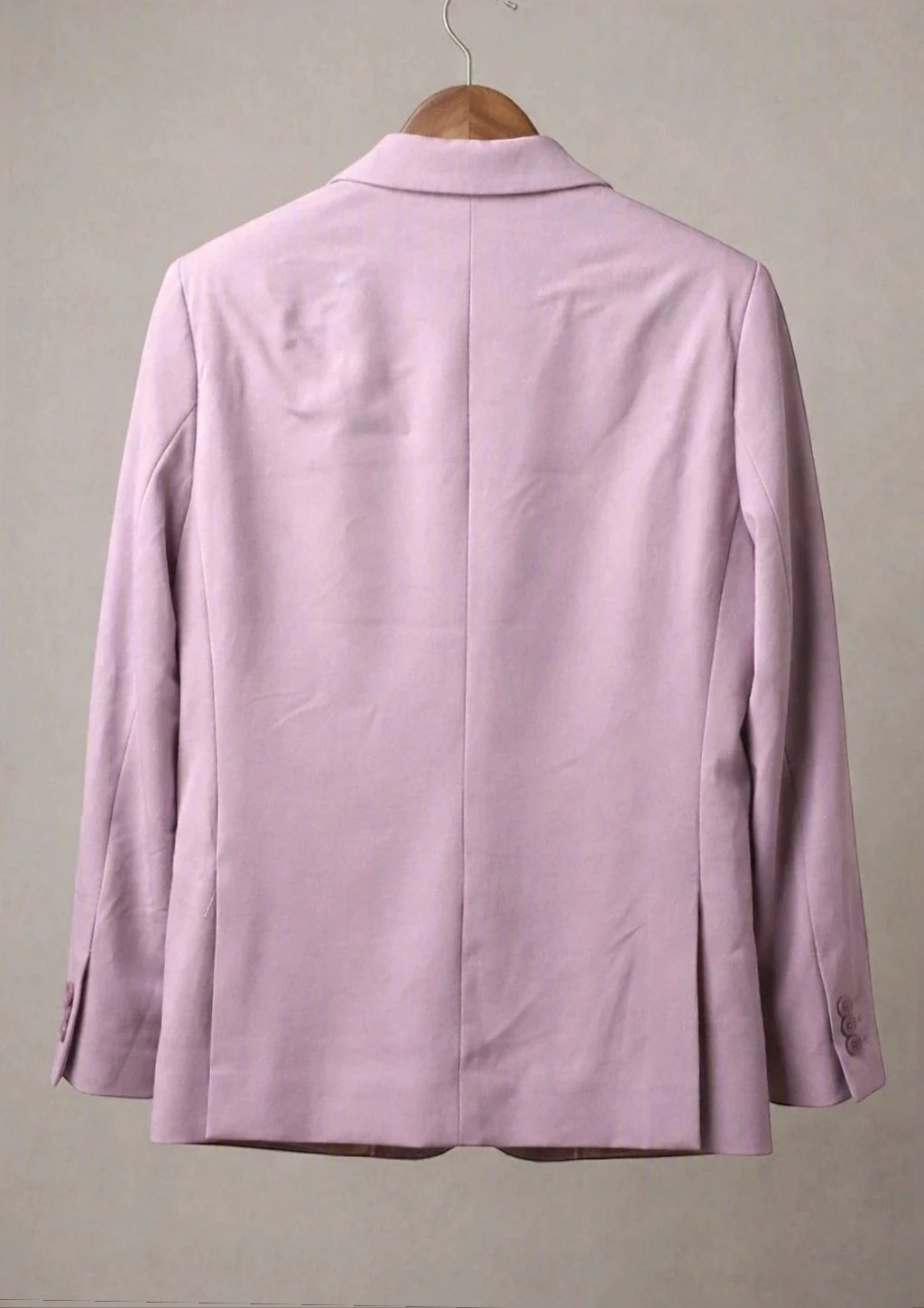 Blazer Cruzado Elegante Color malva / rosa Polvo Estilo Oversize – Vintage Dressing – taille Taille unique 2
