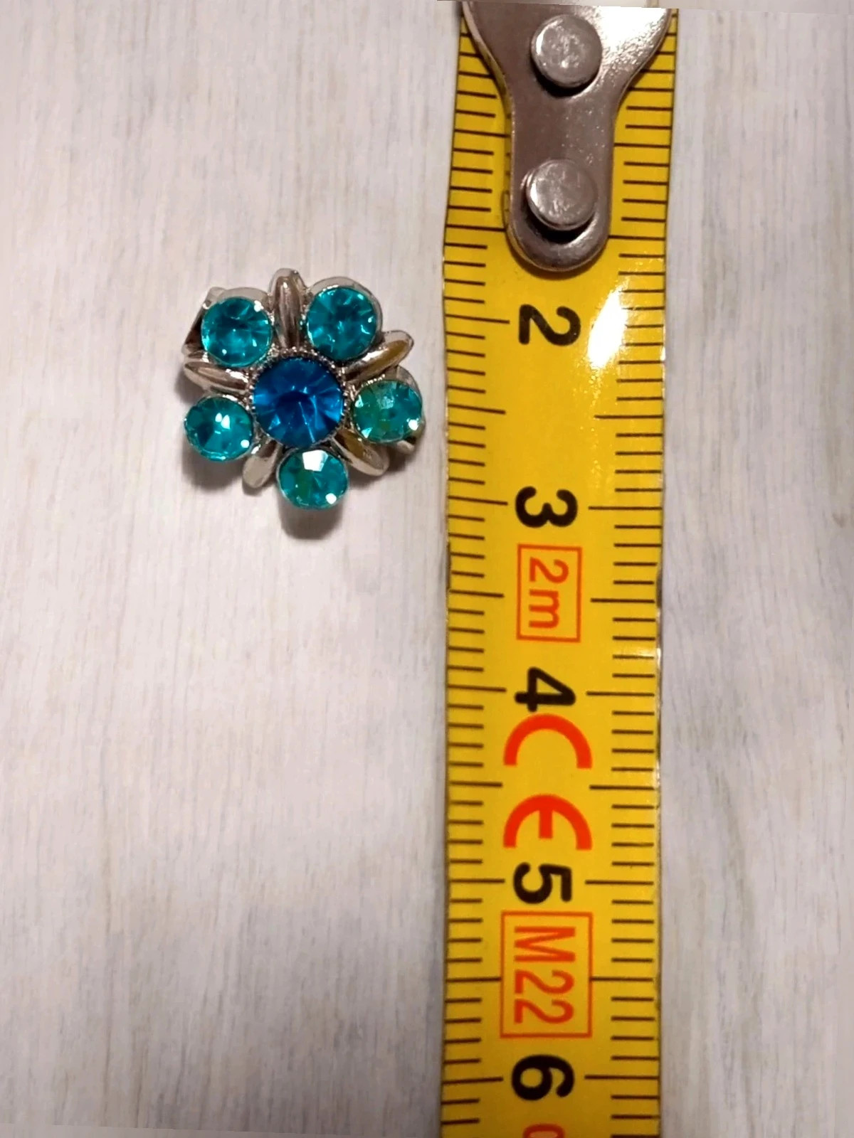Elegante Broche de Flor Con Cristales Azul Cobalto y turquesa – Estilo Vintage 2