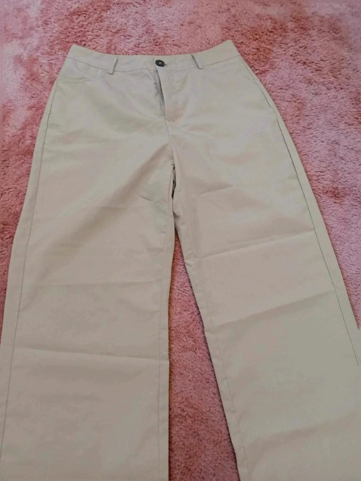 Pantalones Palazzo Beige de Talle Alto - Estilo Minimalista y Chic – taille M / 38 / 10 3