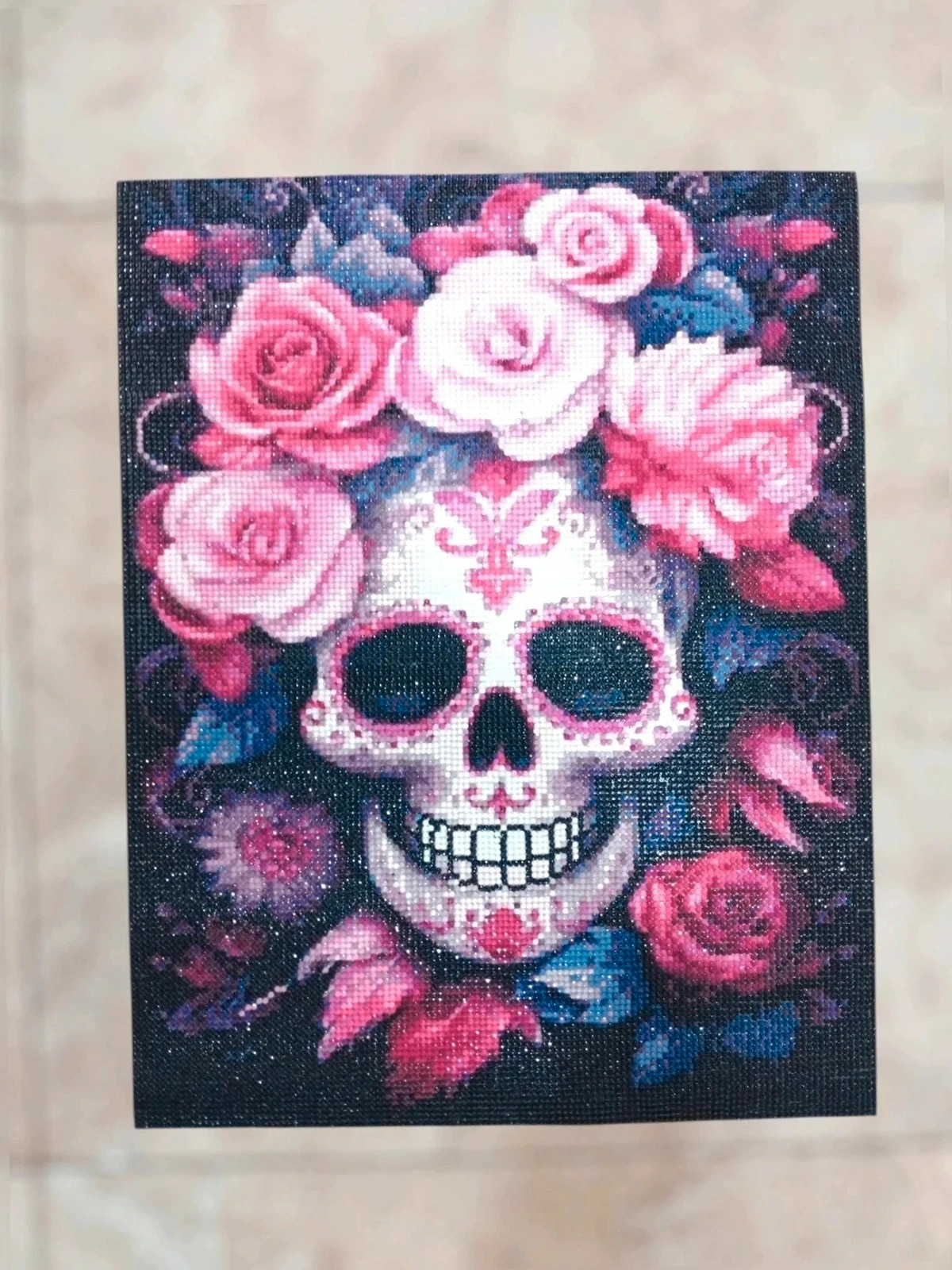 Calavera floral en Diamond Painting – Diamond Painting