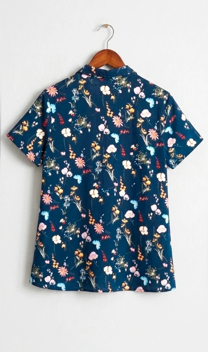 Blusa Camiseta floral | estilo peplum | Talla 42 – Ana Sousa – taille XL / 42 / 14 2