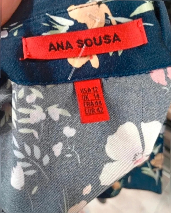 Blusa Camiseta floral | estilo peplum | Talla 42 – Ana Sousa – taille XL / 42 / 14 4